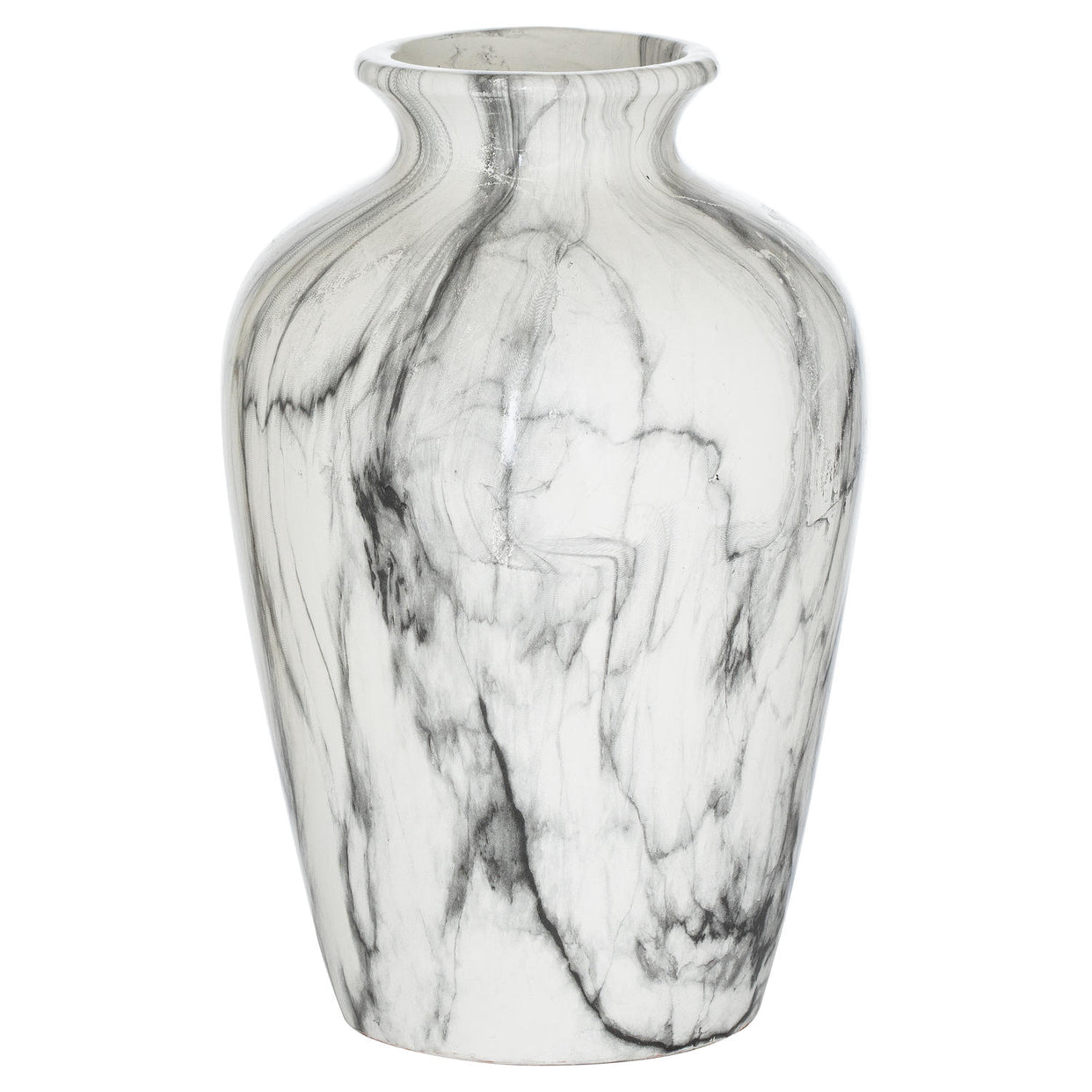 Marble Ceramic Chours Vase - White For Hill Interiors - HIL-21498