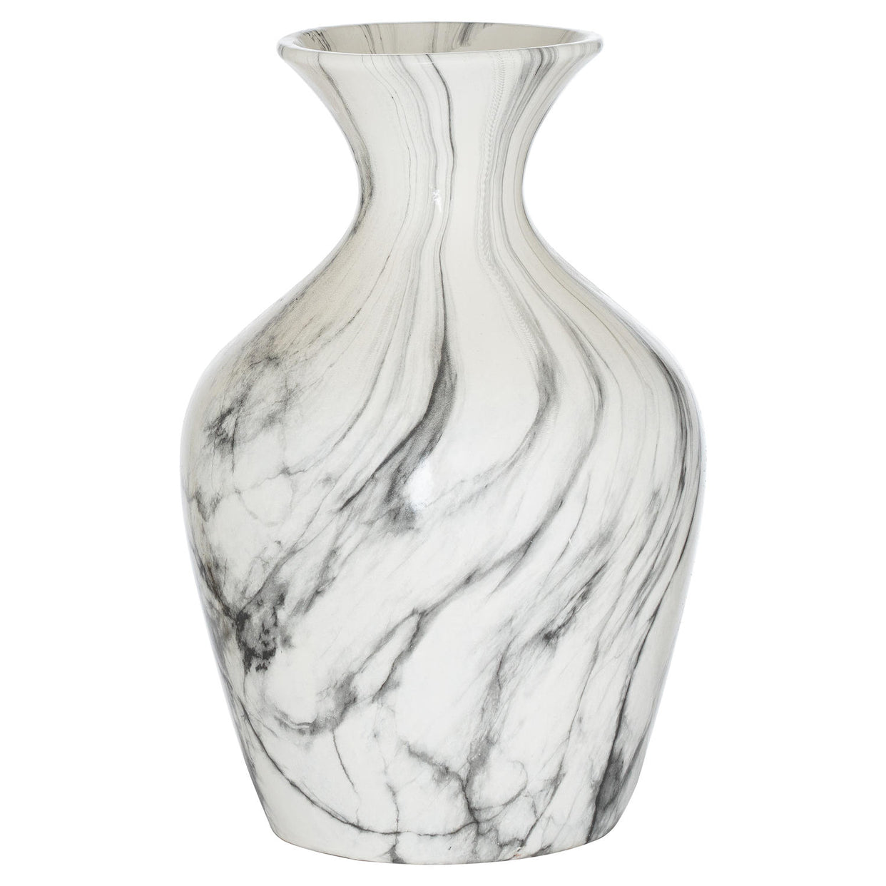 Marble Ceramic Ellipse Large Vase For Hill Interiors - HIL-21499