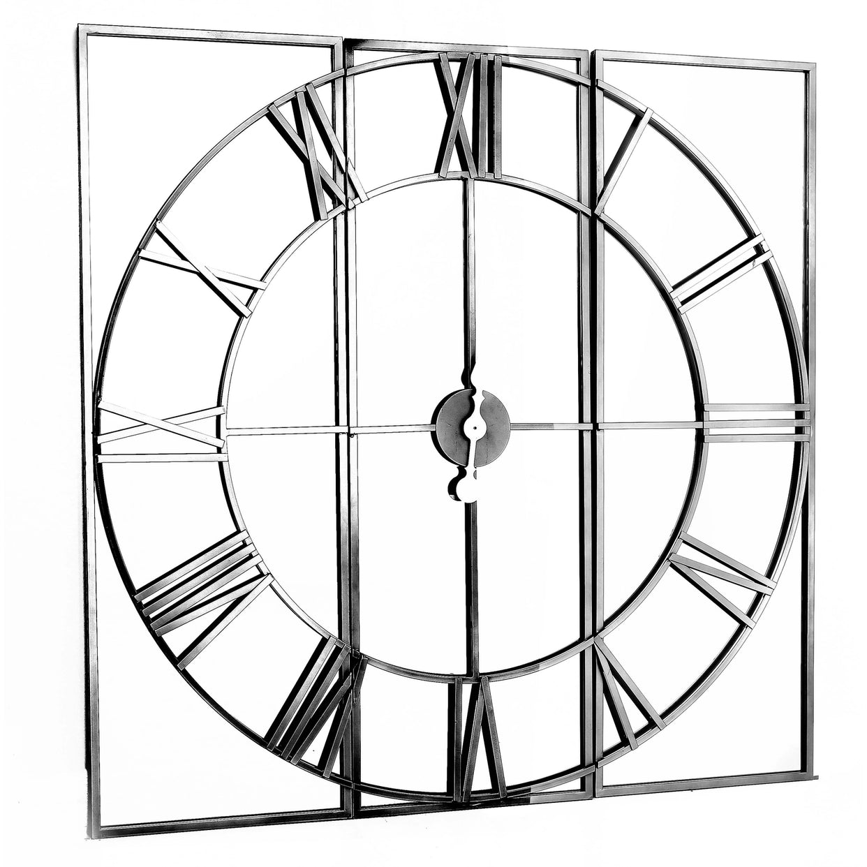 Celina Mirrored Wall Clock - Silver For Hill Interiors - HIL-21619