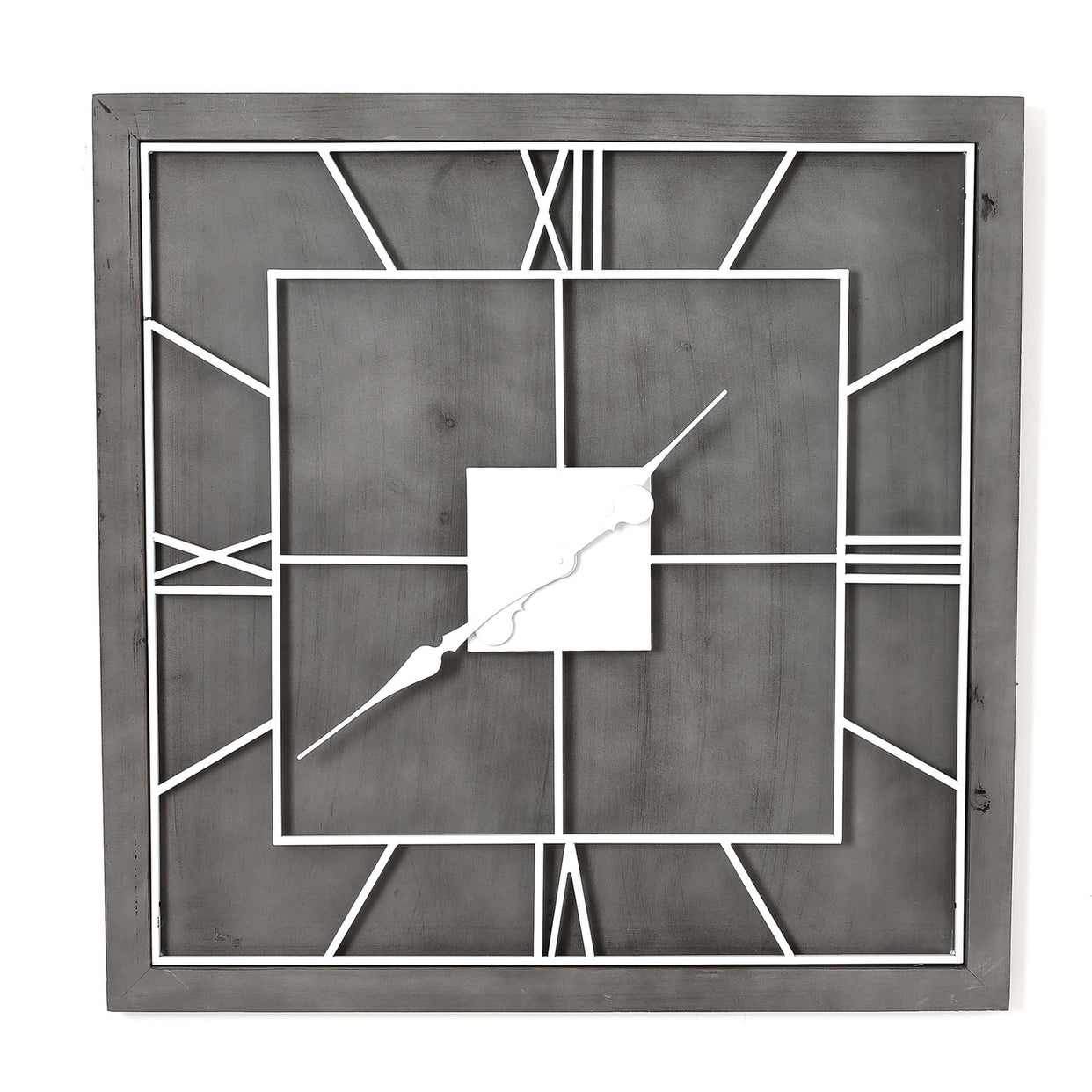 Williston Square Metal Wall Clock - Silver For Hill Interiors - HIL-21647
