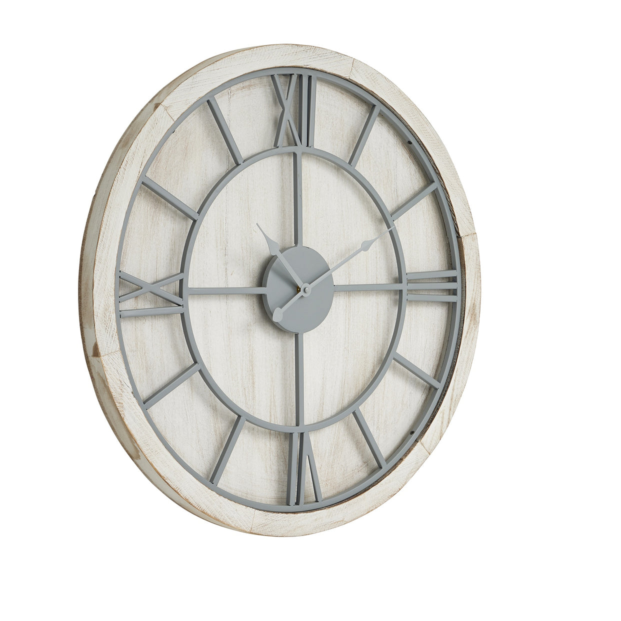 Williston Metal Wall Clock - White For Hill Interiors - HIL-21649