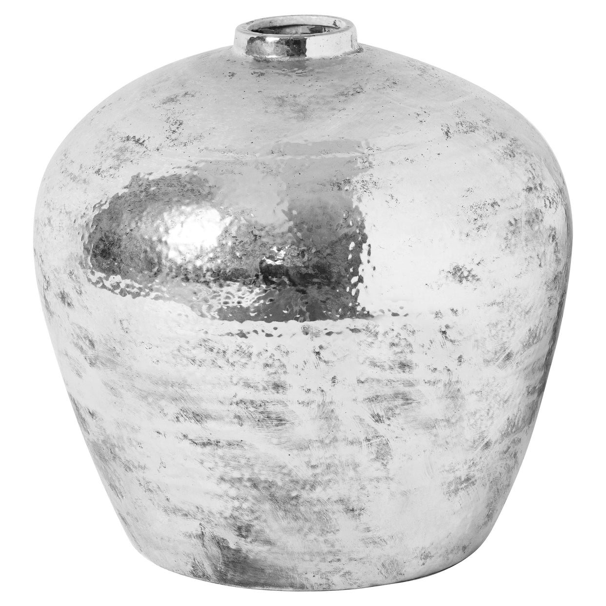 Hammered Ceramic Astral Vase - Silver For Hill Interiors - HIL-21718