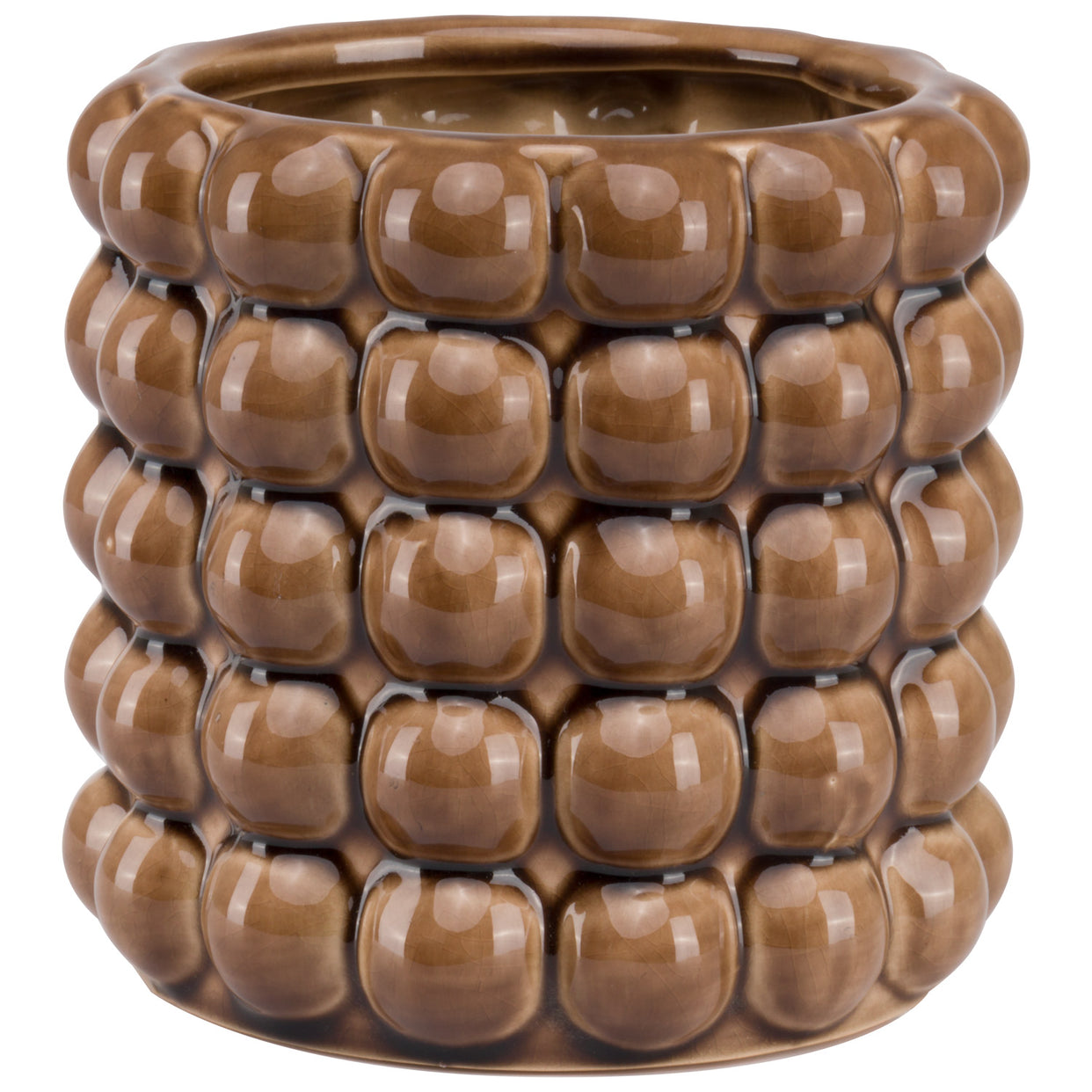 Seville Ceramic Caramel Bubble Planter For Hill Interiors - HIL-22346