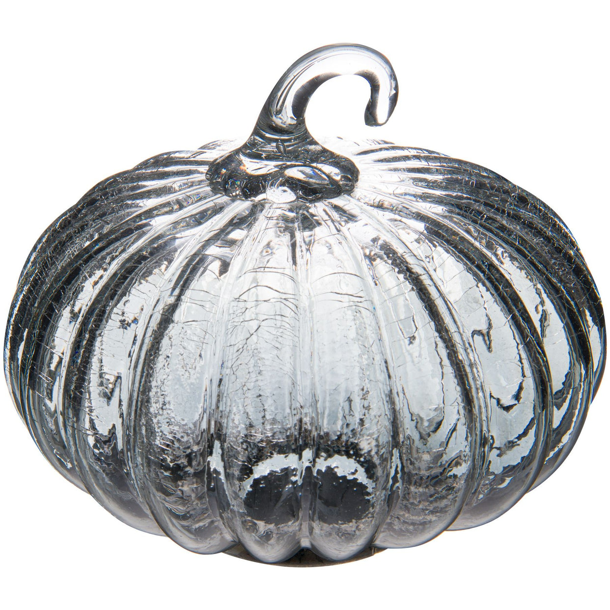 Smoked Midnight Large Glass Pumpkin For Hill Interiors - HIL-22450