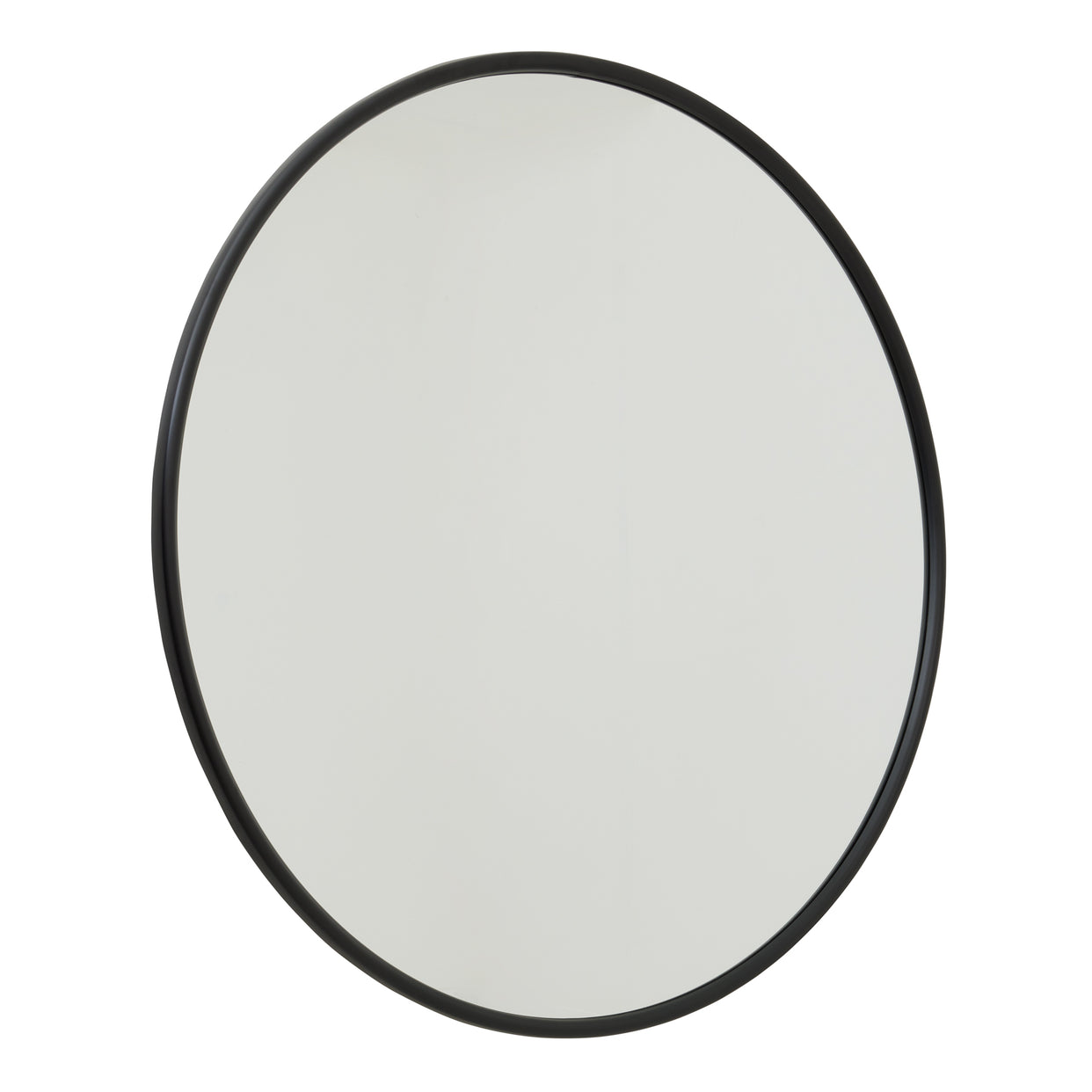 Large Circular Metal Wall Mirror - Black For Hill Interiors - HIL-22483
