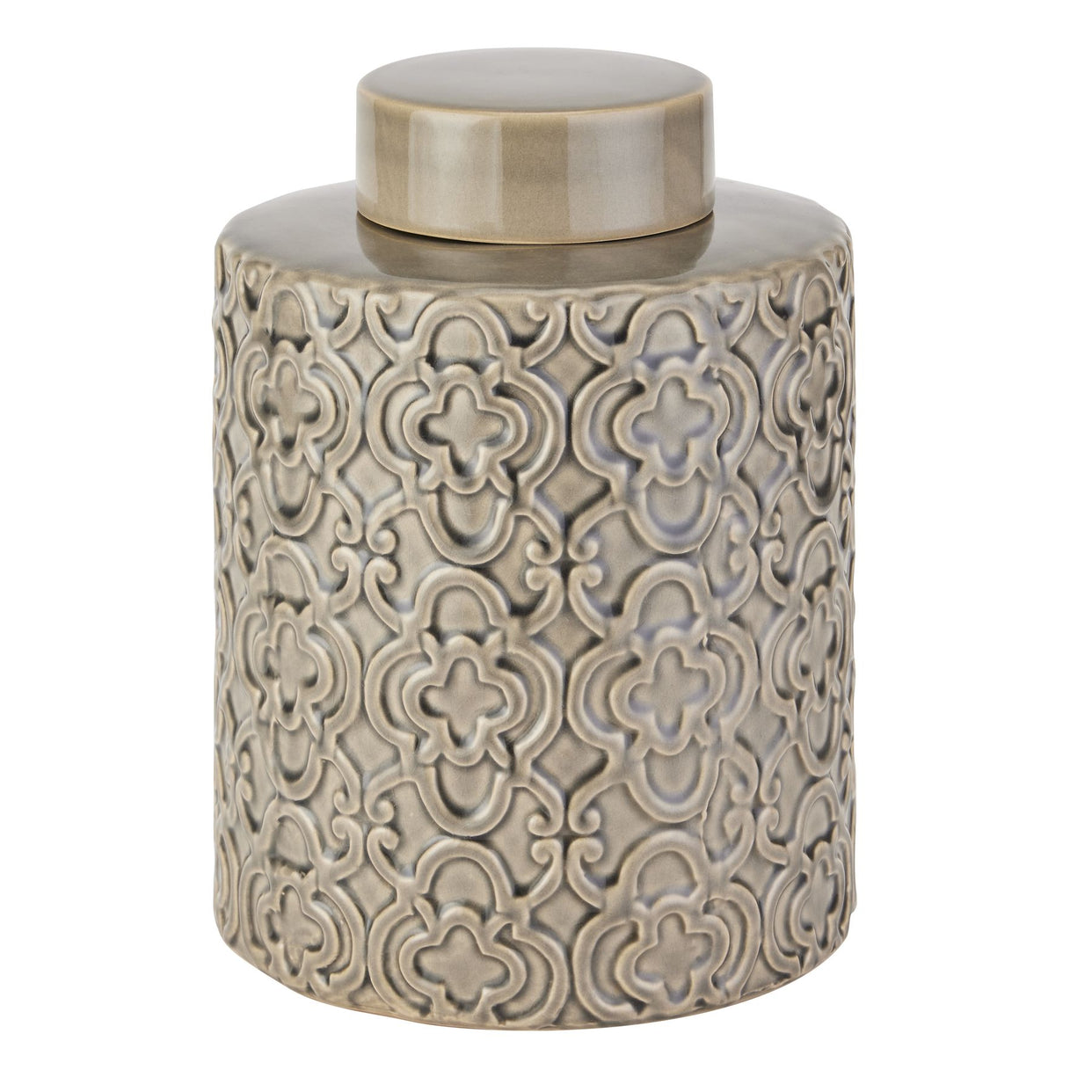 Seville Ceramic Large Marrakesh Urn Ornament - Grey For Hill Interiors - HIL-22605