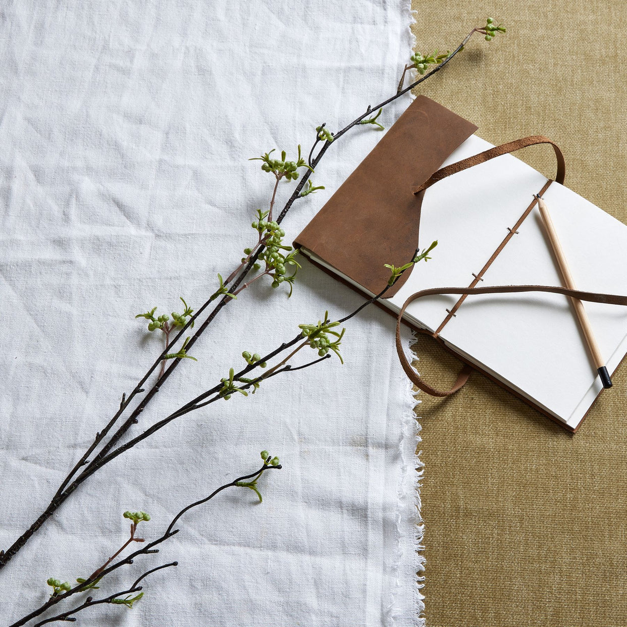 Berry Willow Stem - Green For Hill Interiors - HIL-22619