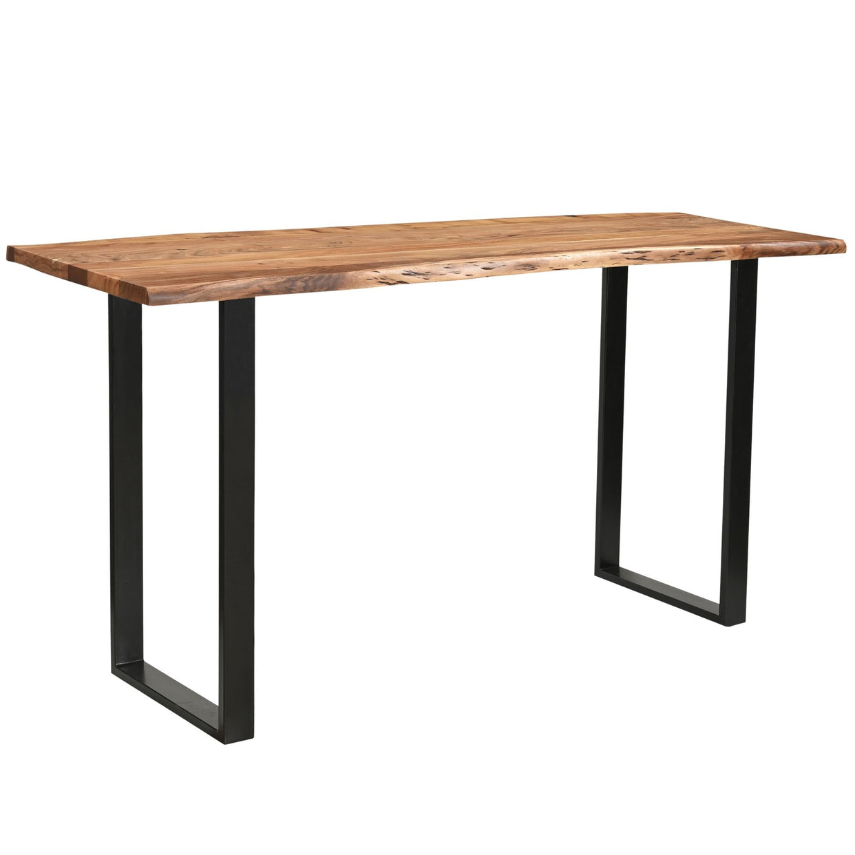 Live Edge Wood And Metal Large Bar Table For Hill Interiors - HIL-22701