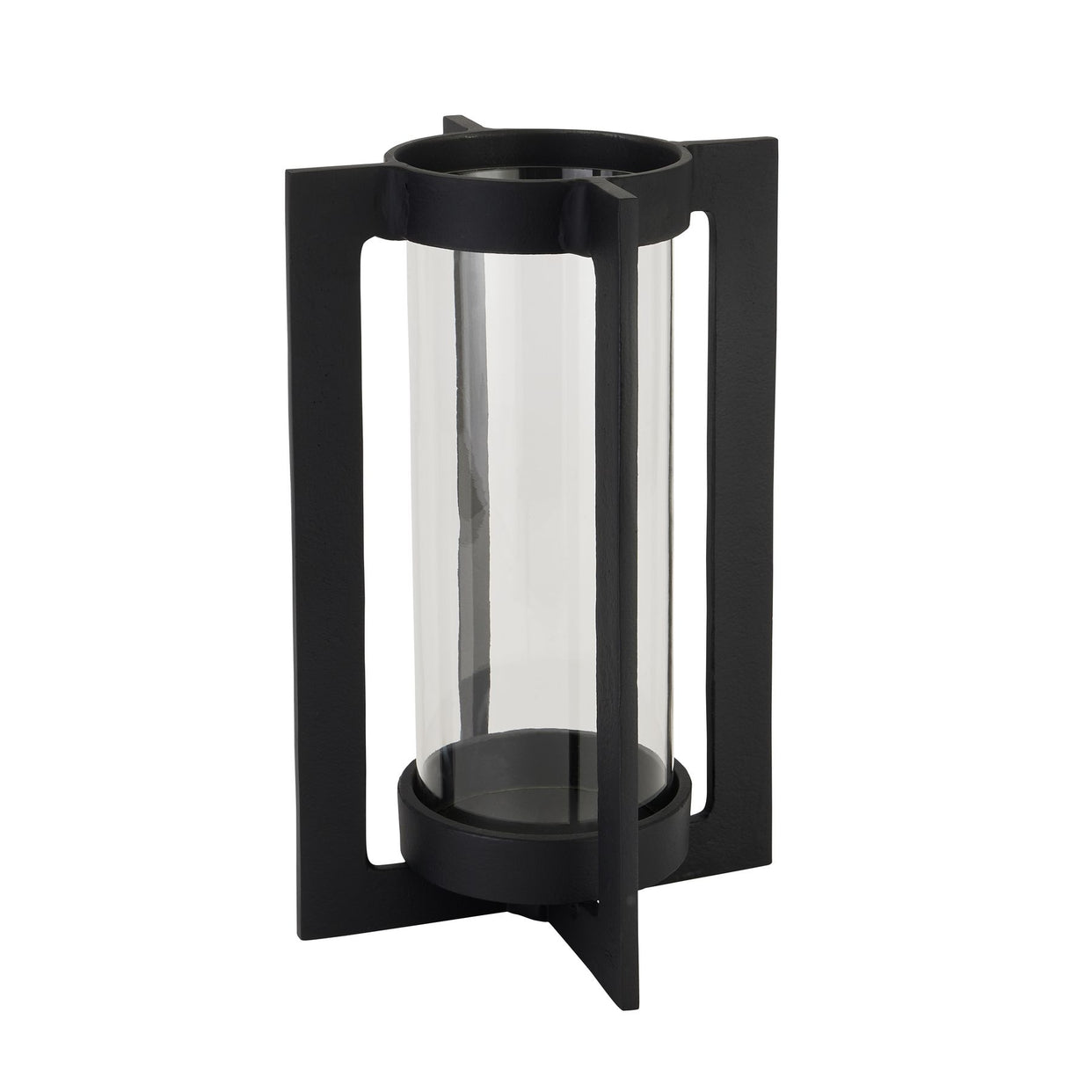 Hurricane Metal Lantern - Black For Hill Interiors - HIL-22787