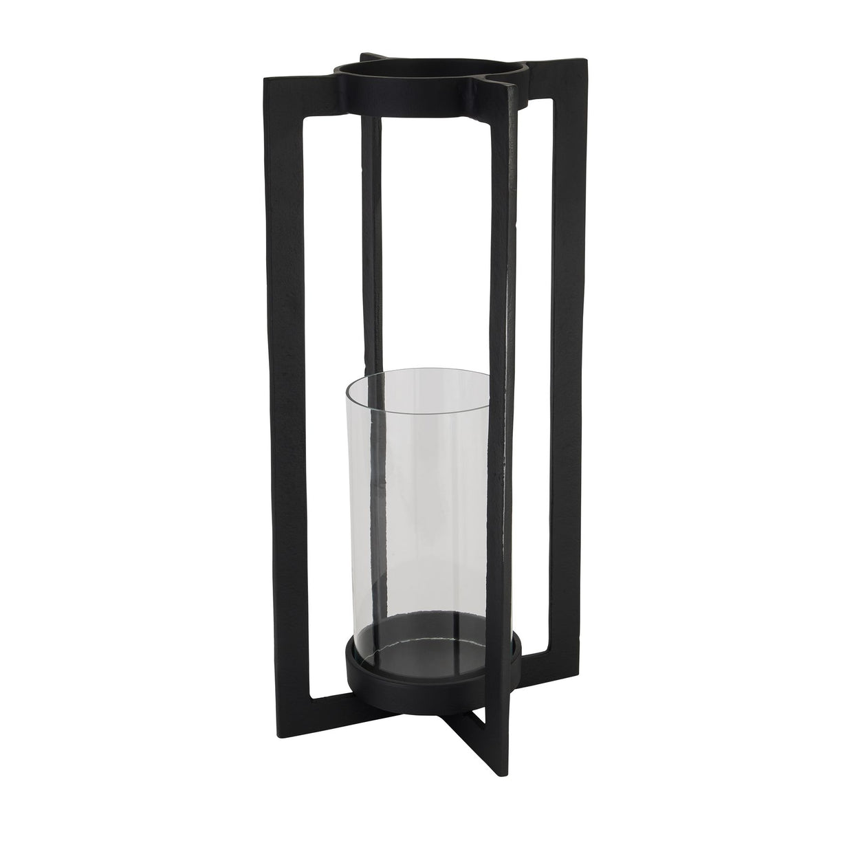Tall Hurricane Metal Lantern - Black For Hill Interiors - HIL-22788
