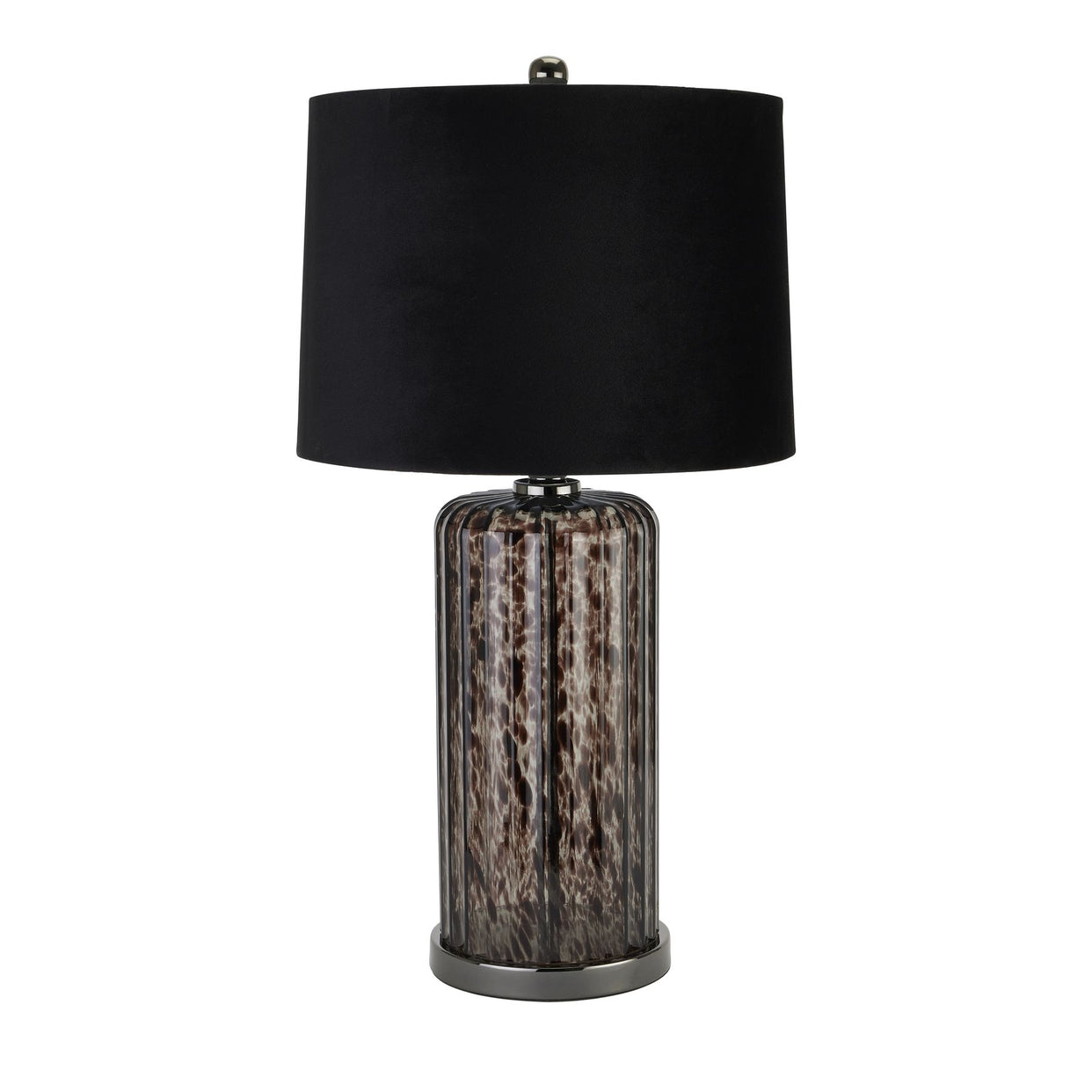 Dapple Alberta Glass Table Lamp - Black For Hill Interiors - HIL-22789