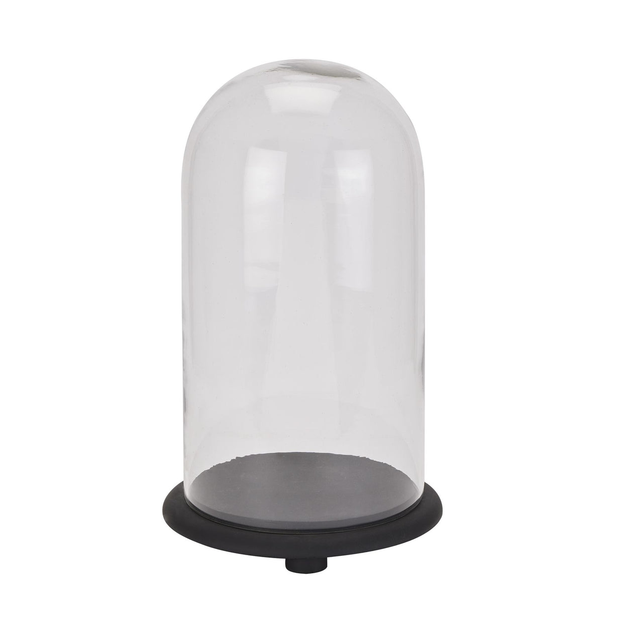 Tall Glass Dome Cloche - Black For Hill Interiors - HIL-22850