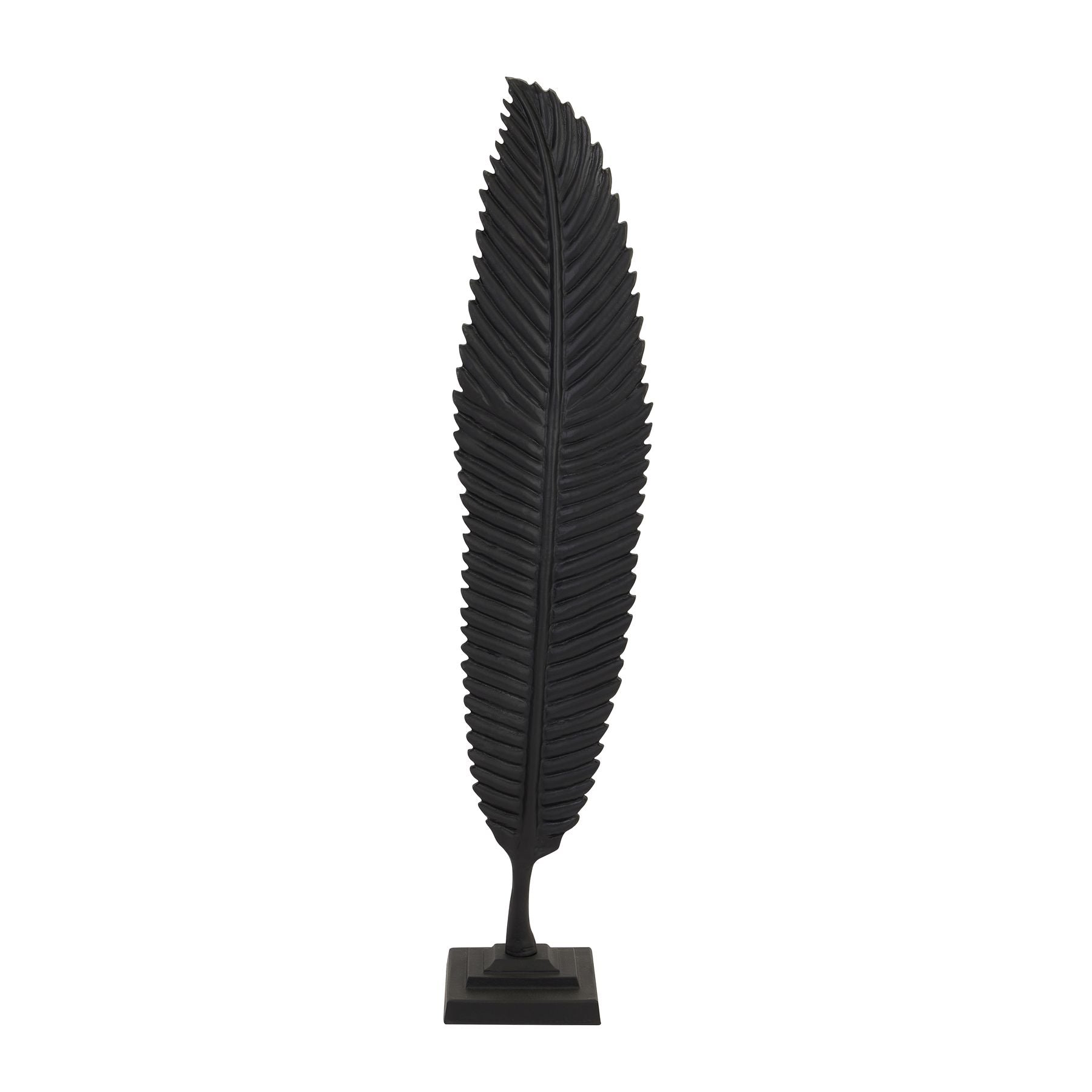 Cast Aluminium Leaf Ornament - Black For Hill Interiors - HIL-22866
