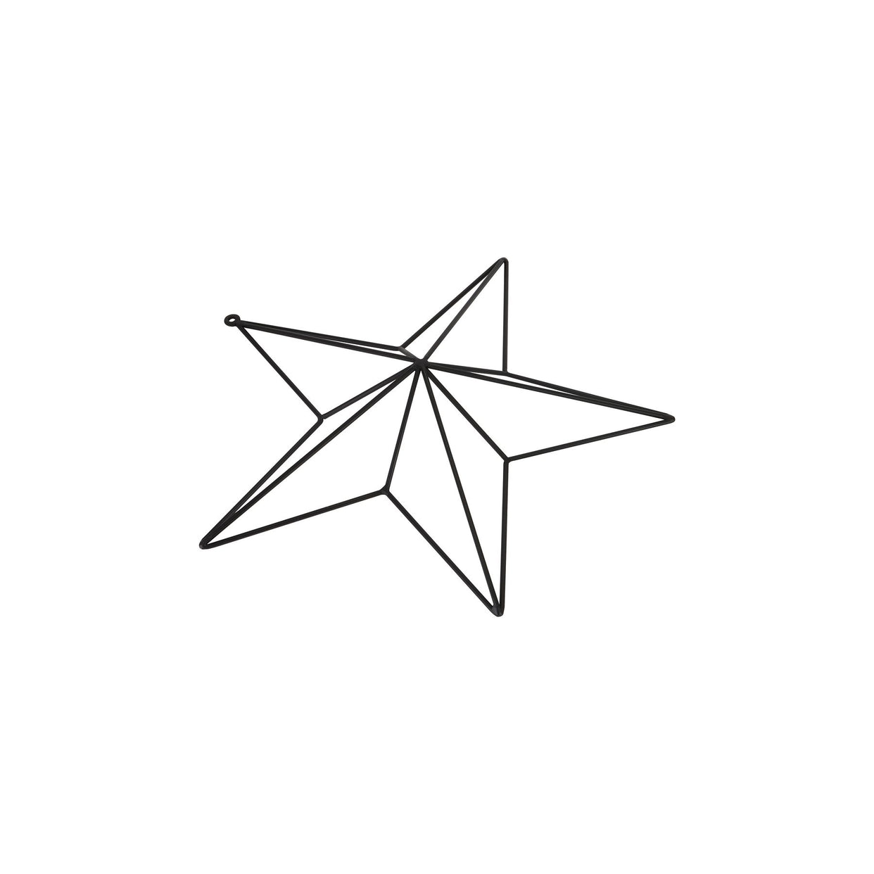 Large Convexed Metal Star Frame - Matt Black For Hill Interiors - HIL-22873