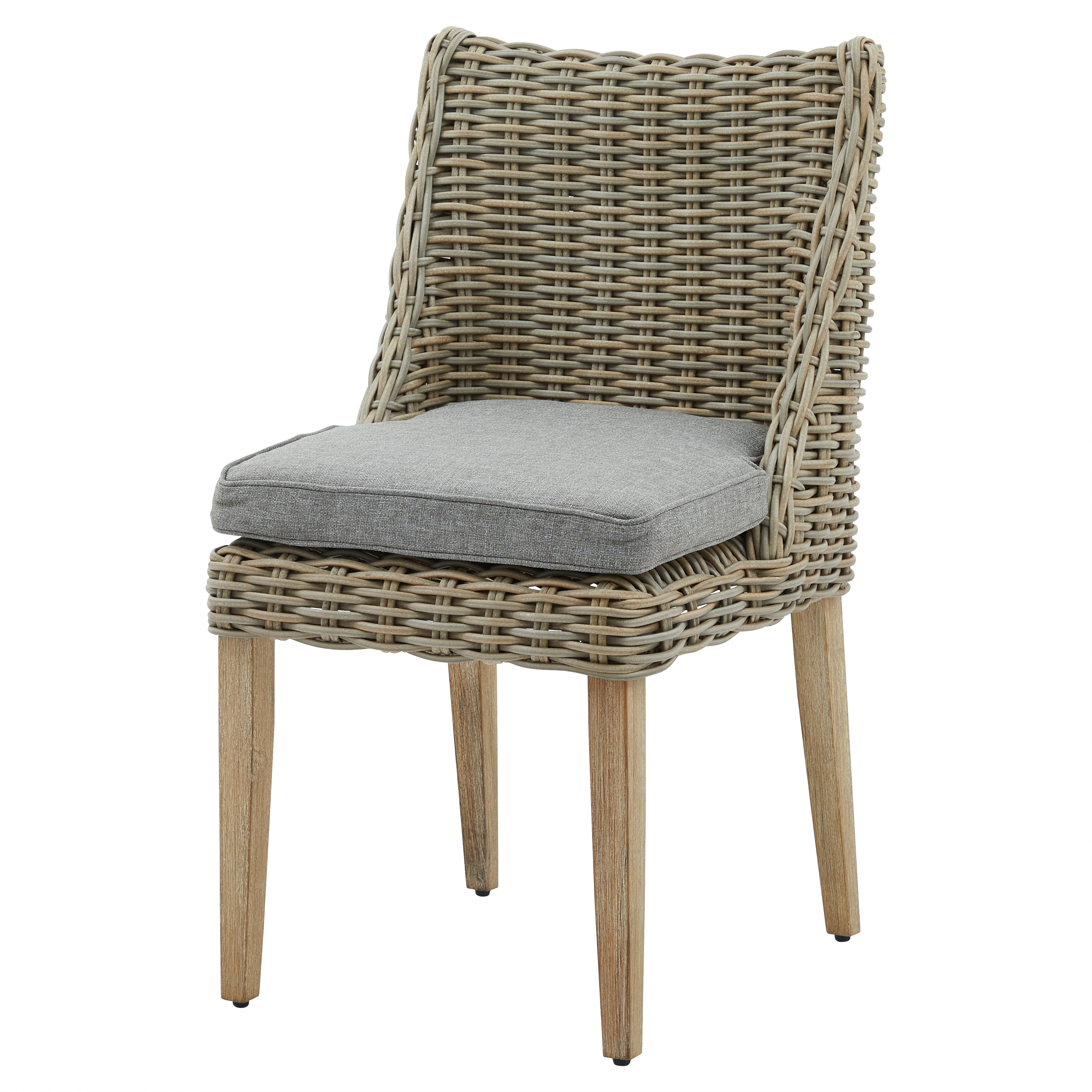 Capri Collection Outdoor Metal And Wood Round Dining Chair For Hill Interiors - HIL-22950