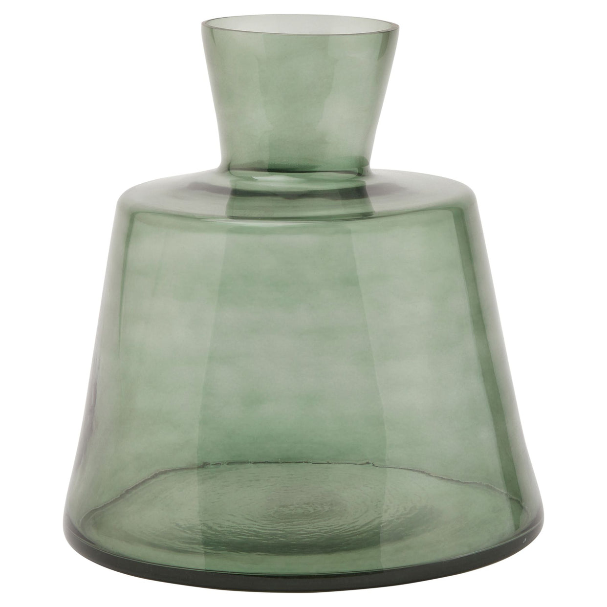 Smoked Large Ellipse Glass Vase - Sage For Hill Interiors - HIL-22976