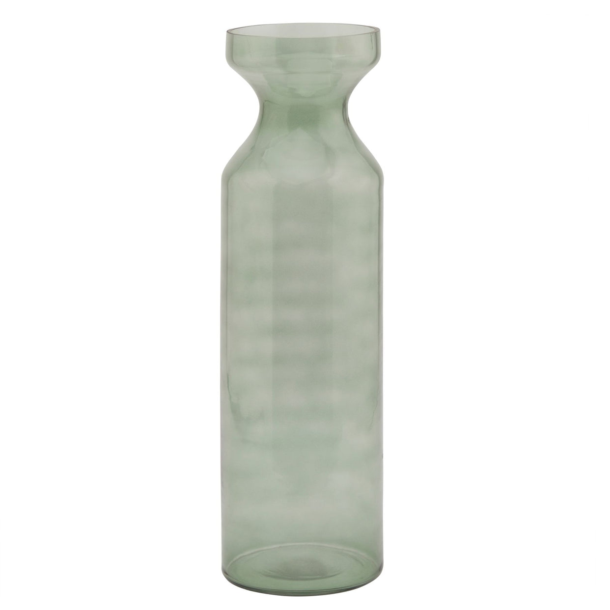 Smoked Fluted Glass Vase - Sage For Hill Interiors - HIL-22978
