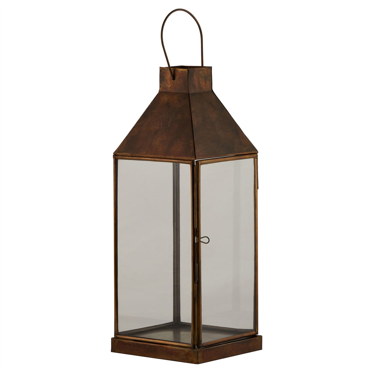 Burnished Brass Small Glass Lantern For Hill Interiors - HIL-23007