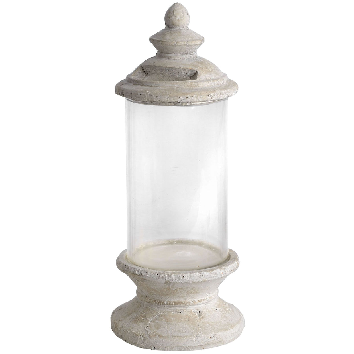 Glass Large Lamp - Cream For Hill Interiors - HIL-9016