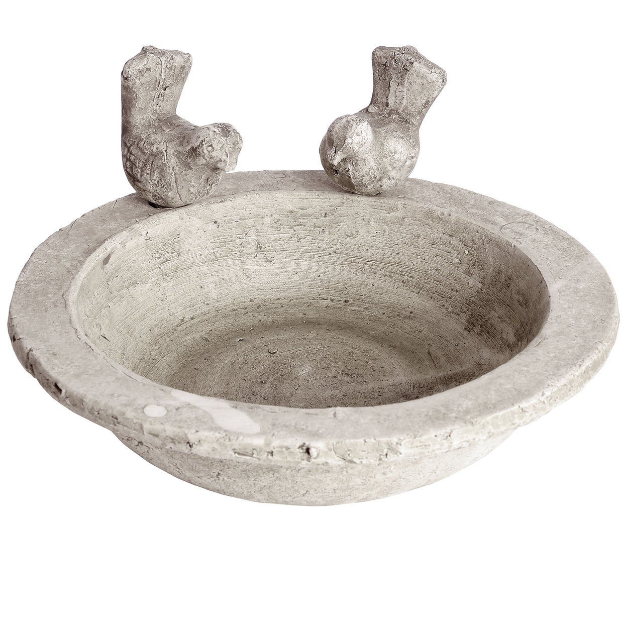 Large Bird Stone Bath Cream For Hill Interiors - HIL-9029