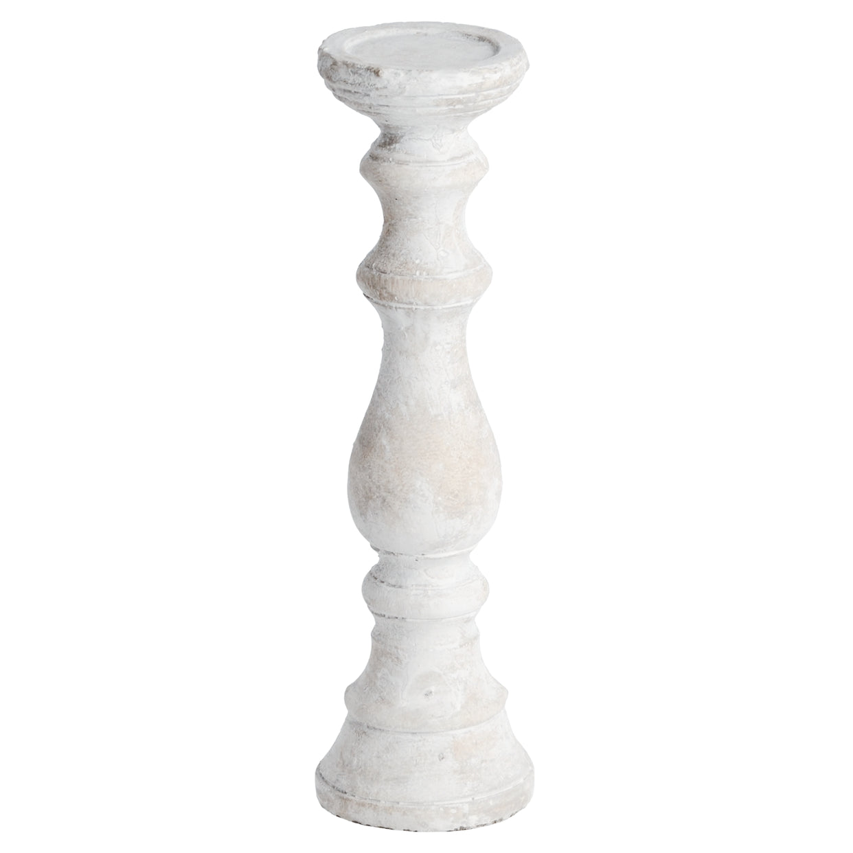 Large Stone Candle Holder - Cream For Hill Interiors - HIL-9056
