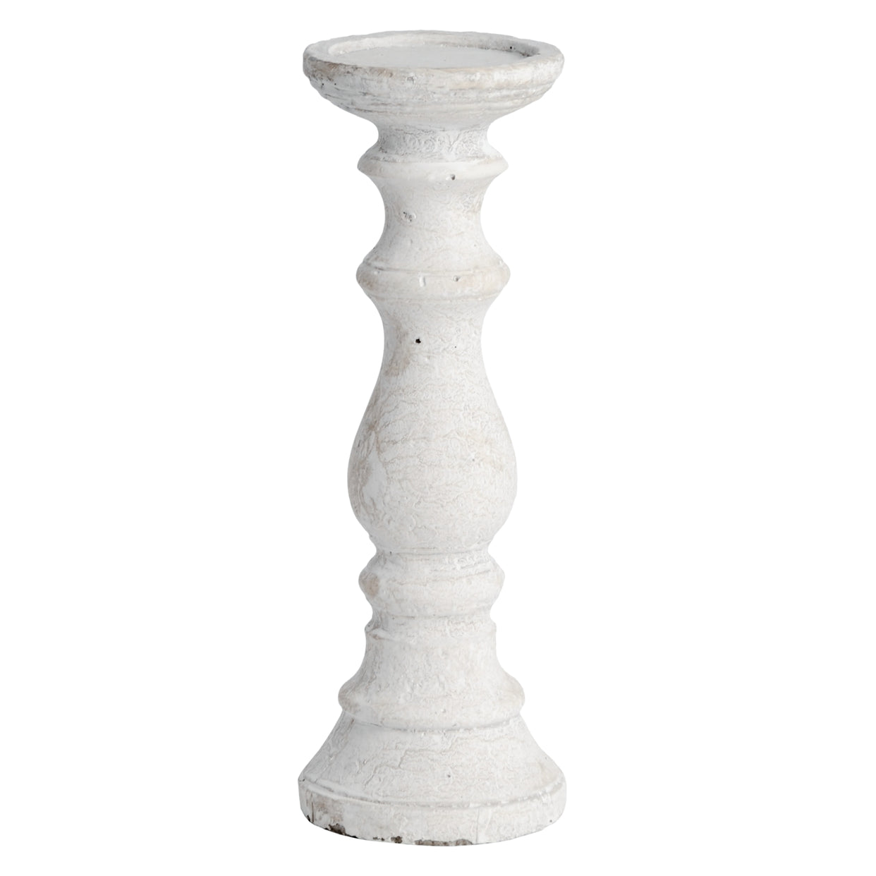 Medium Stone Candle Holder - Cream For Hill Interiors - HIL-9058