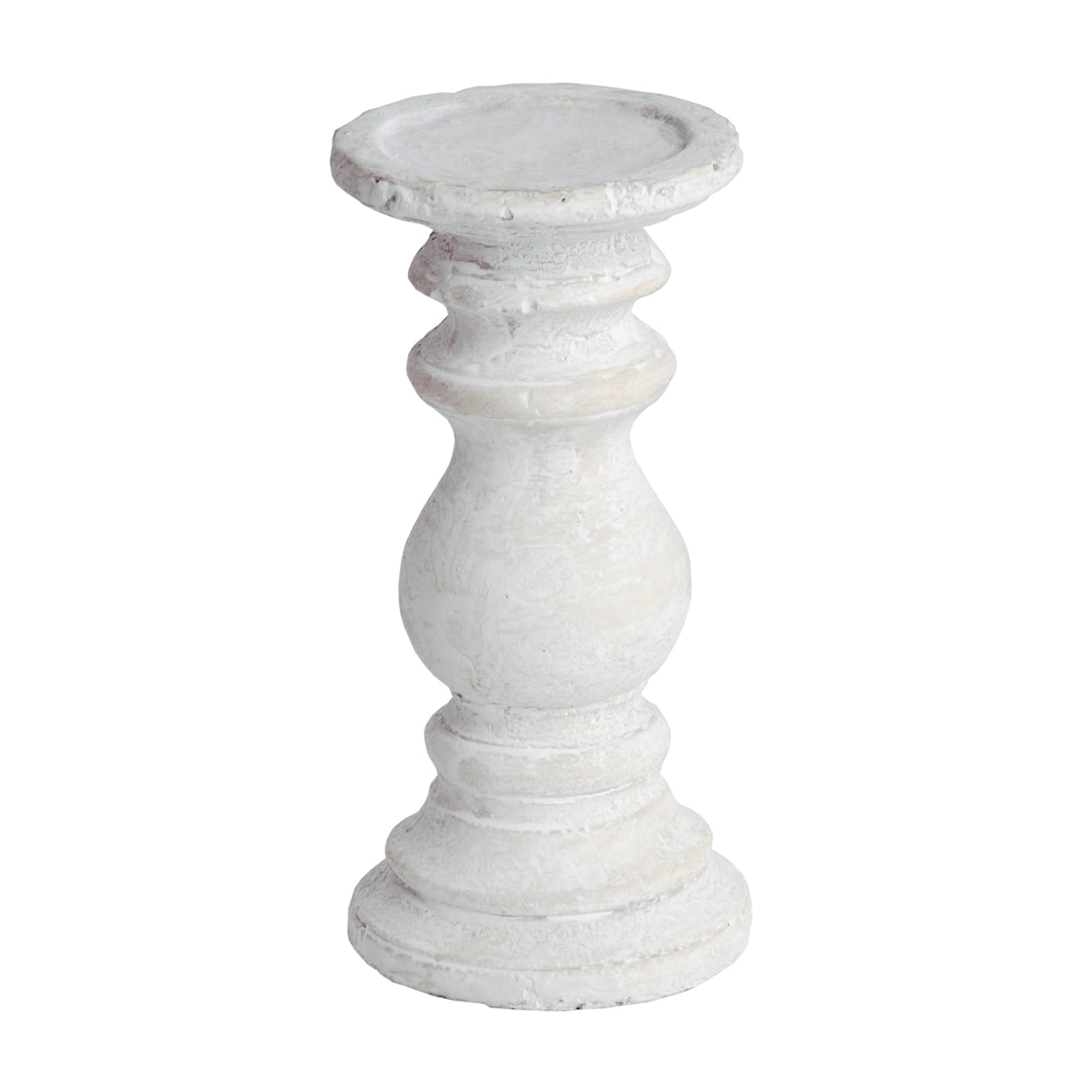 Small Stone Candle Holder - Cream For Hill Interiors - HIL-9061