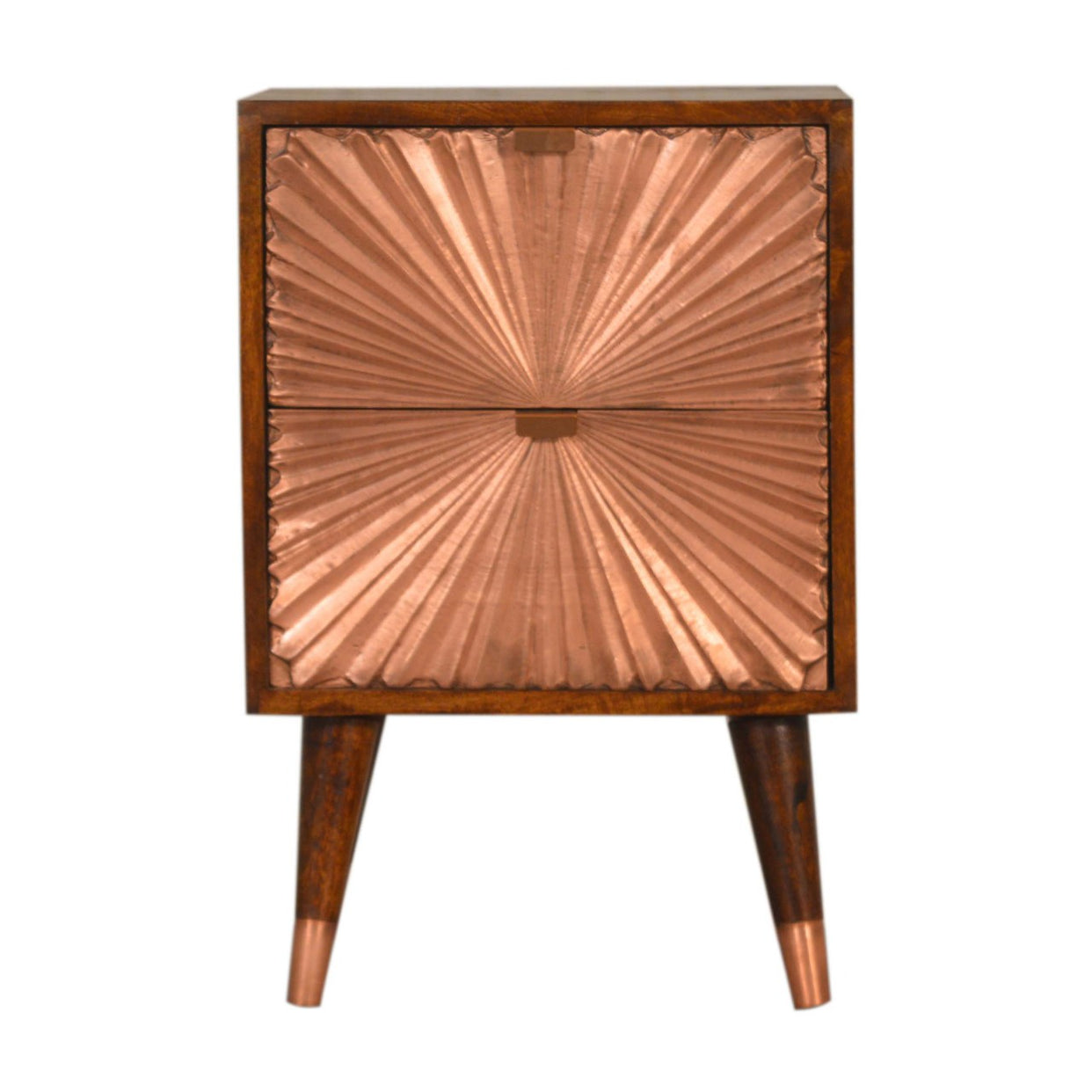 Manila Mango Wood Bedside Table Copper from Artisan Furniture - IN1543