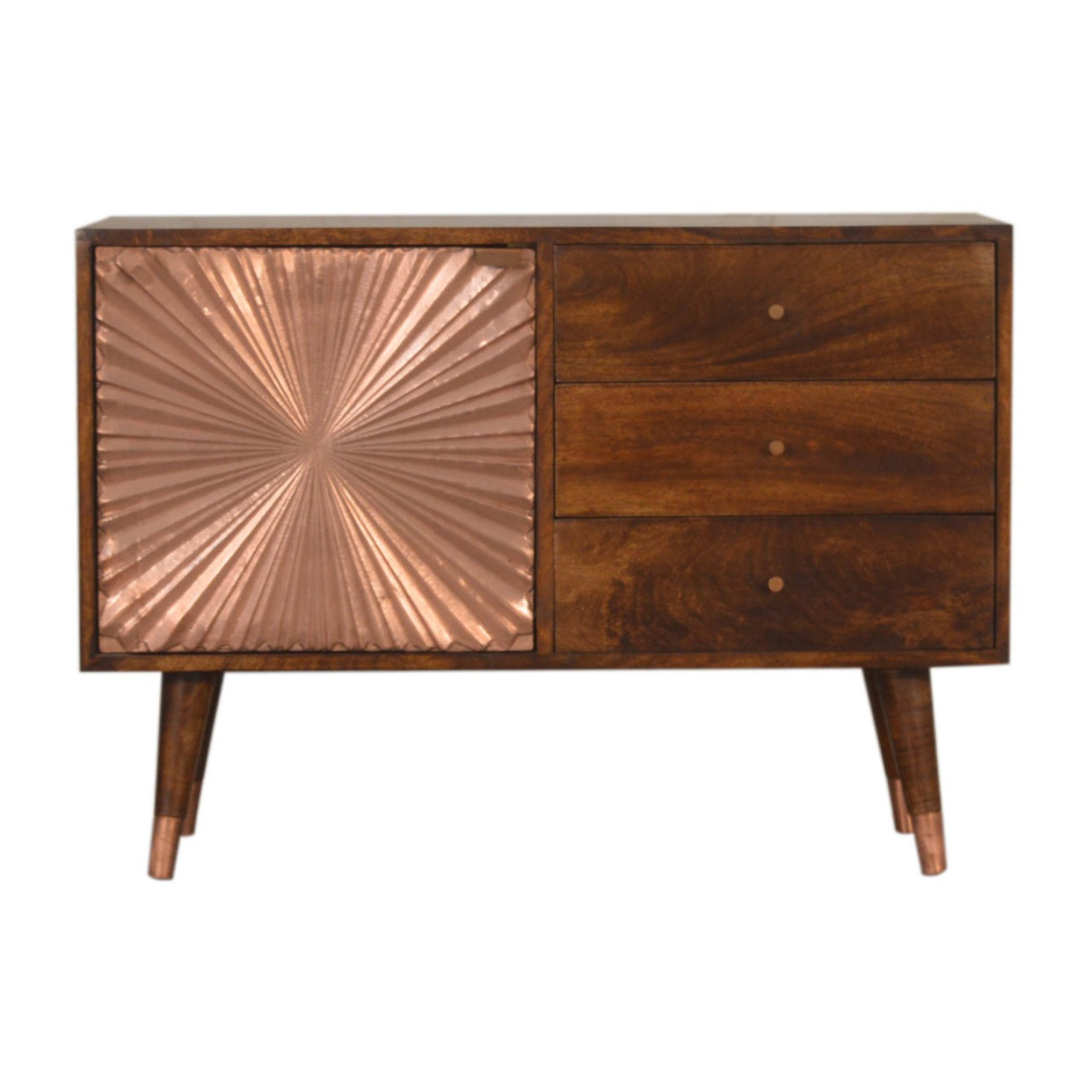 Manila Mango Wood Sideboard Copper With 3 Drawer And 1 Door from Artisan Furniture - IN1544