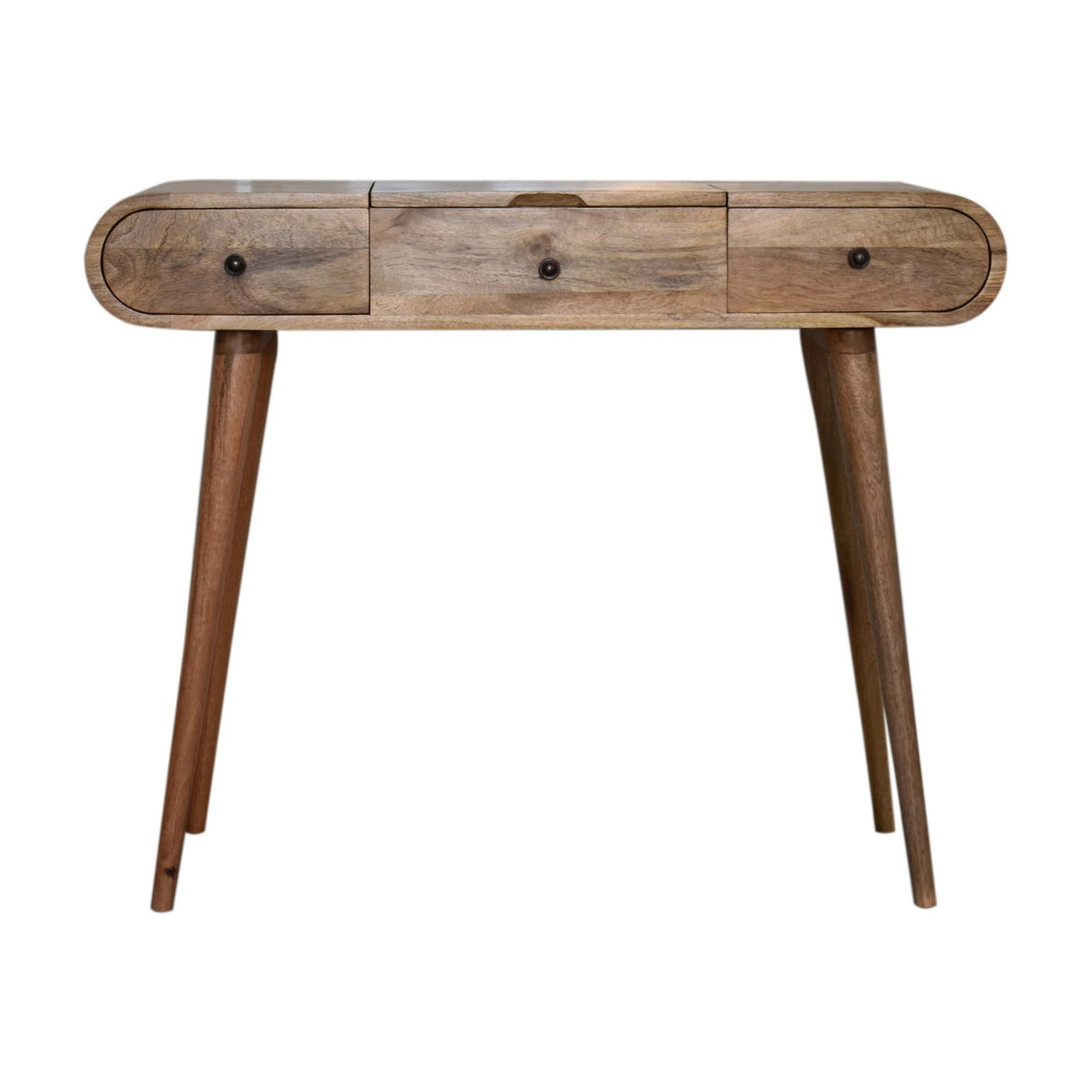 Oak-Ish Round Mango Wood Dressing Table from Artisan Furniture - IN1684