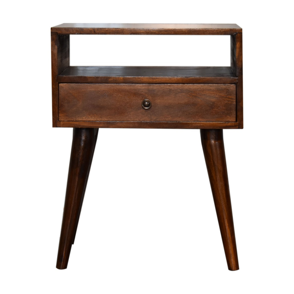 Modern Chestnut Solid Mango Wood Bedside Table from Artisan Furniture - IN1691
