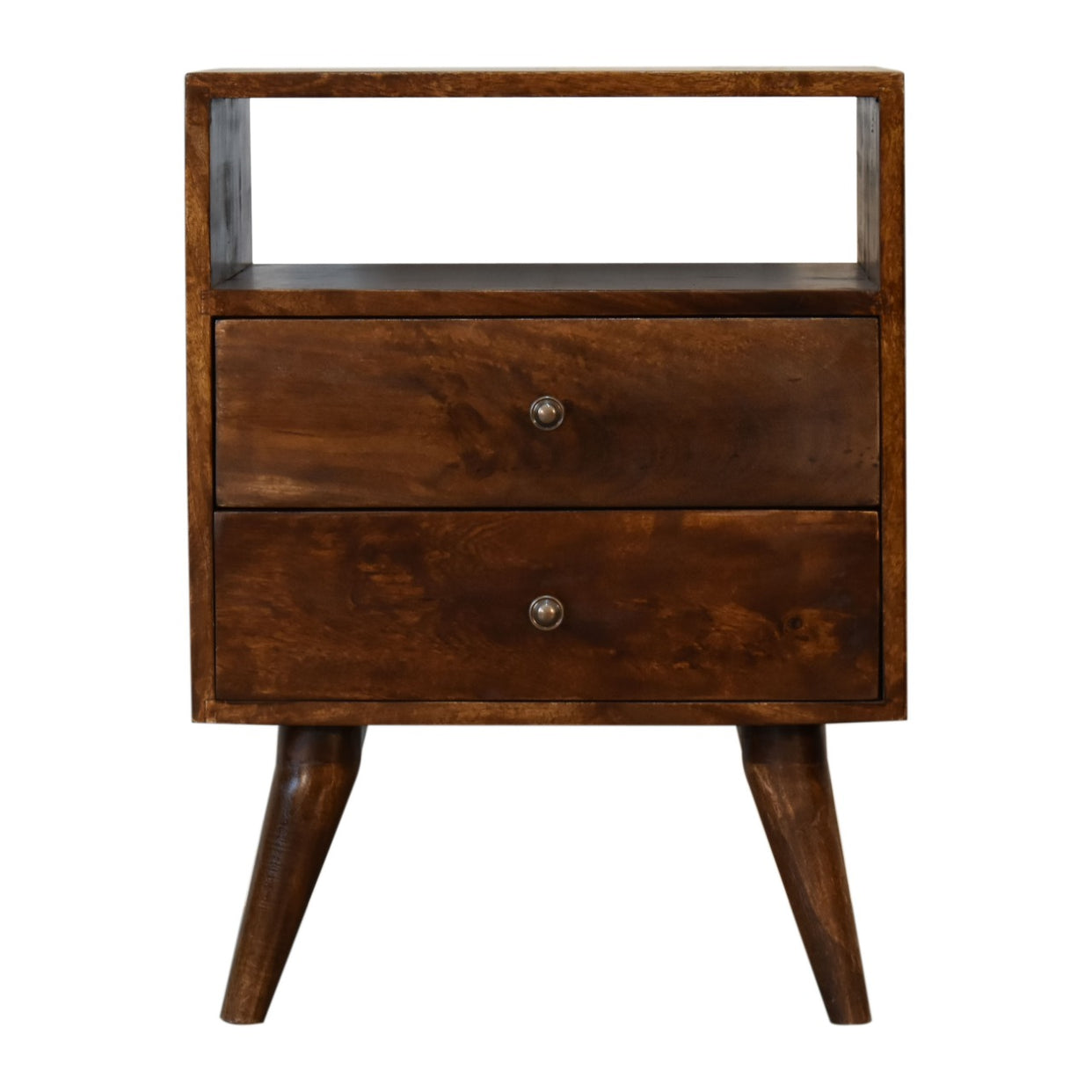Classic Chestnut Mango Wood Bedside Table from Artisan Furniture - IN1825