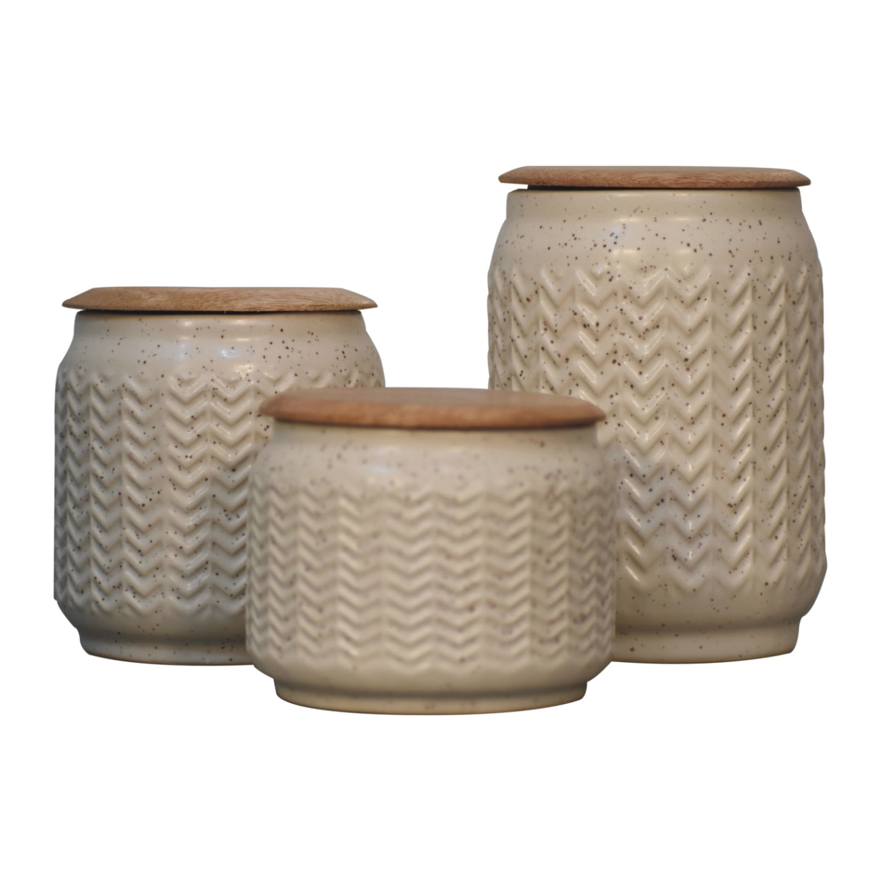 Zig-Zag Patterned Sugar, Tea And Coffee Set from Artisan Furniture - IN3083