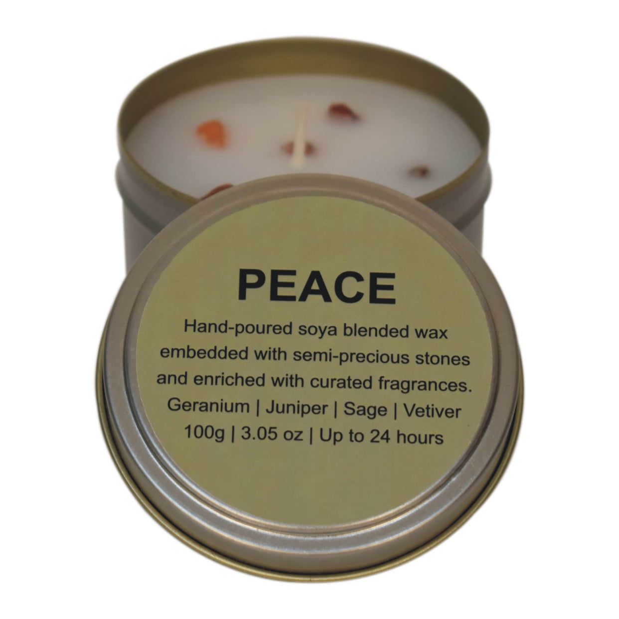 Candle Stone Jar Set of 3 (Home, Peace, Relax) from Artisan Furniture - IN3227