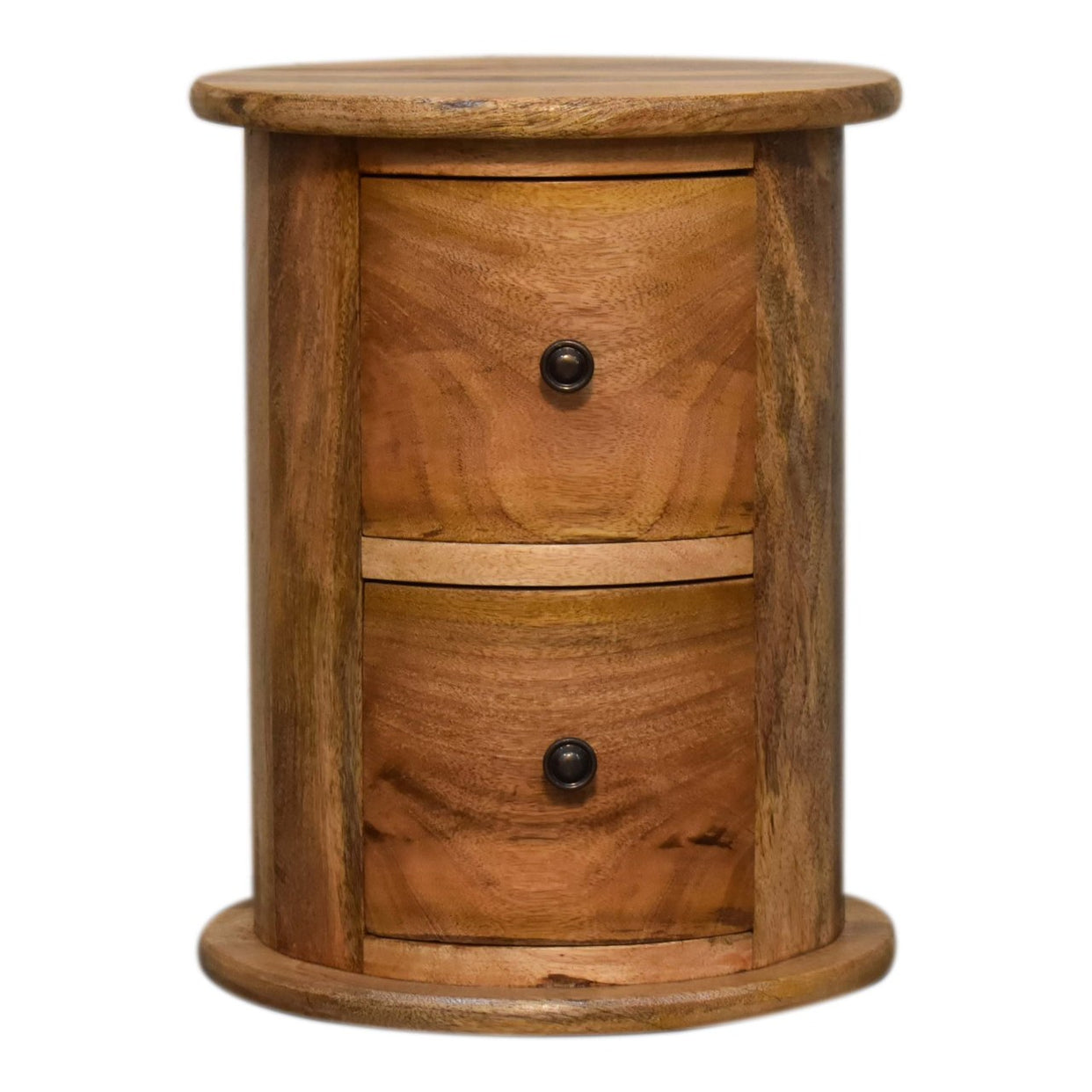 Small 2 Drawer Drum MangoWood Chest of Drawer from Artisan Furniture - IN3290