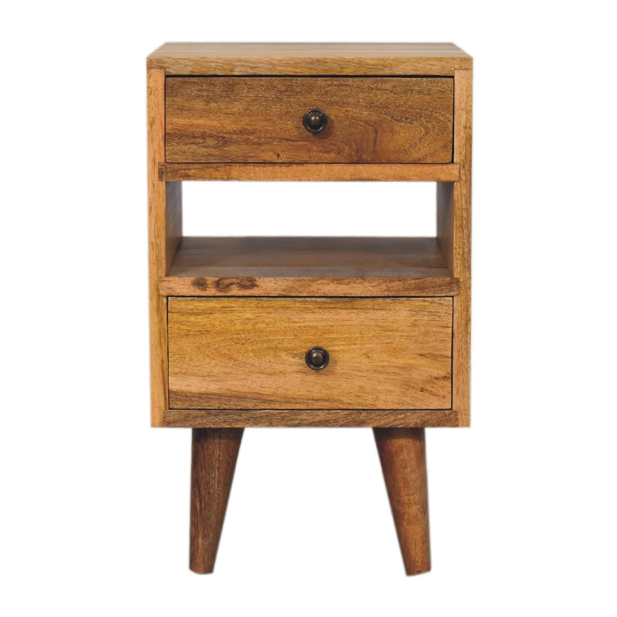 Small Classic Multi Oak-Ish Mango Wood Bedside Table from Artisan Furniture - IN3292