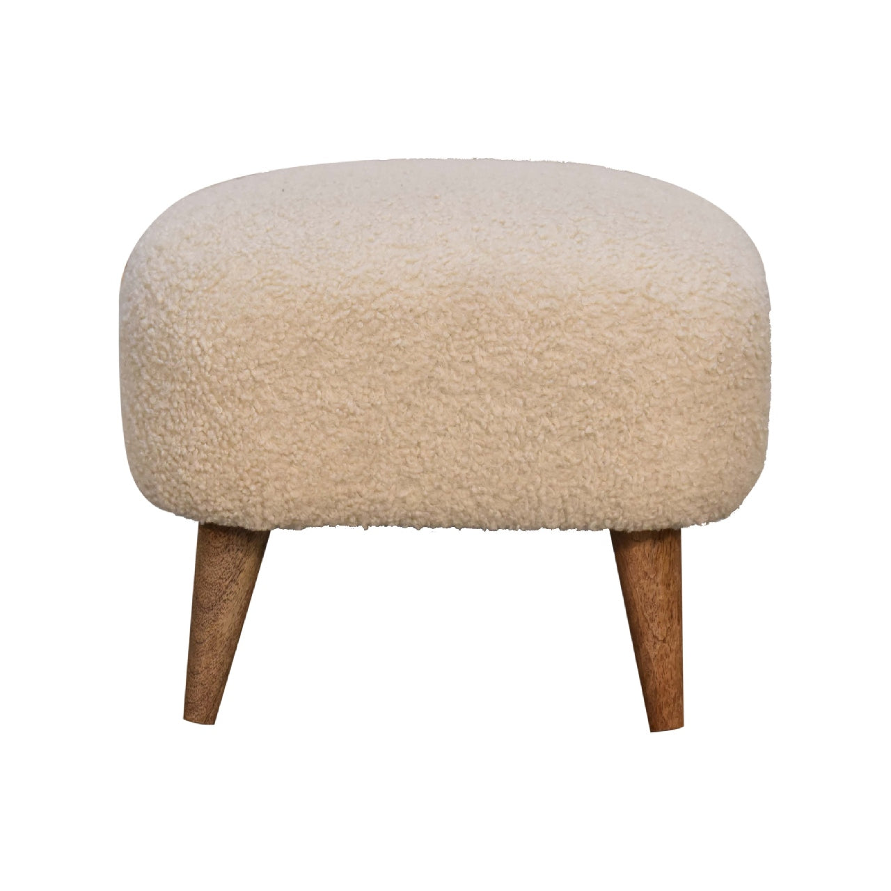 Square Mango Wood Footstool Cream from Artisan Furniture - IN3306