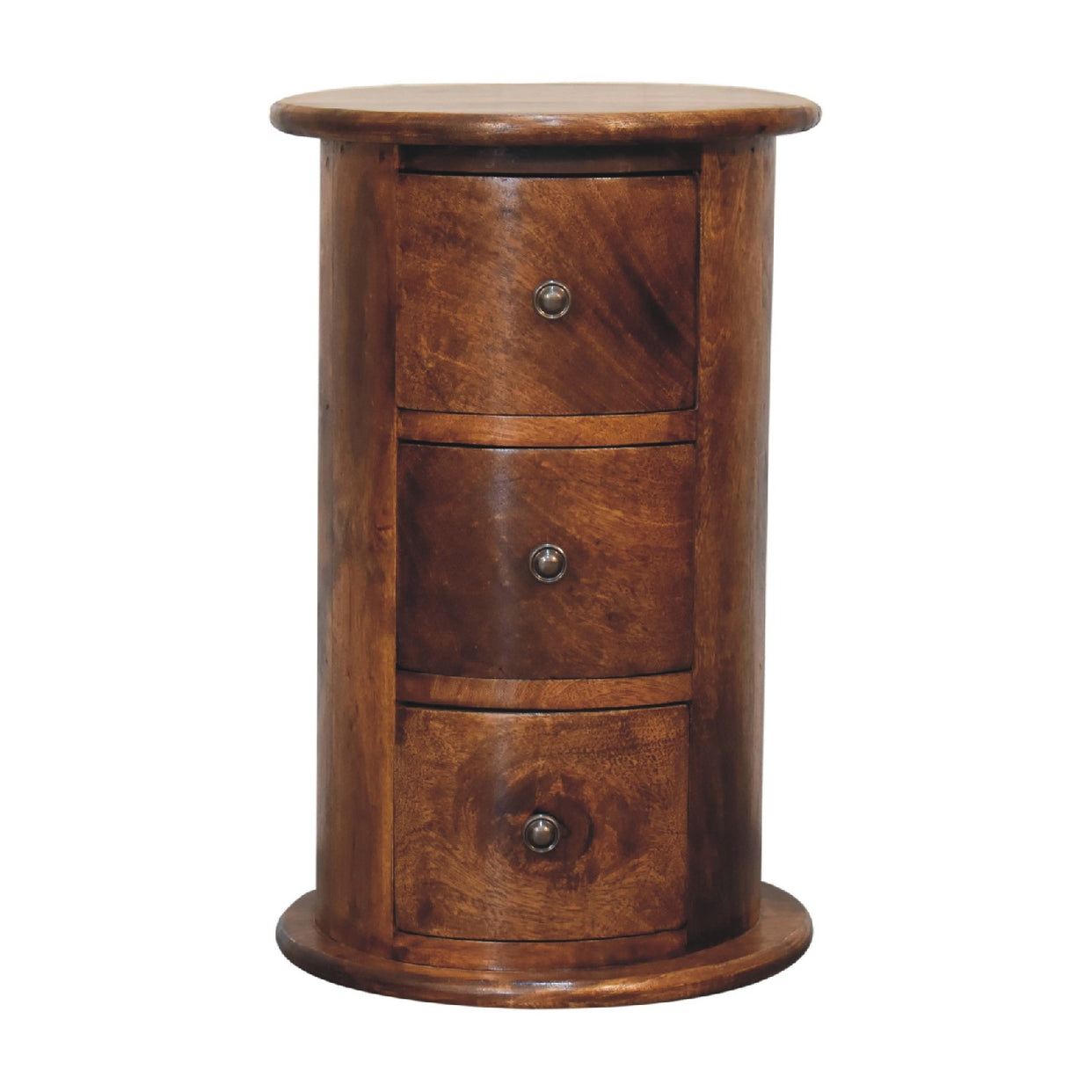 Small Chestnut Drum MangoWood Chest of Drawer from Artisan Furniture - IN3310