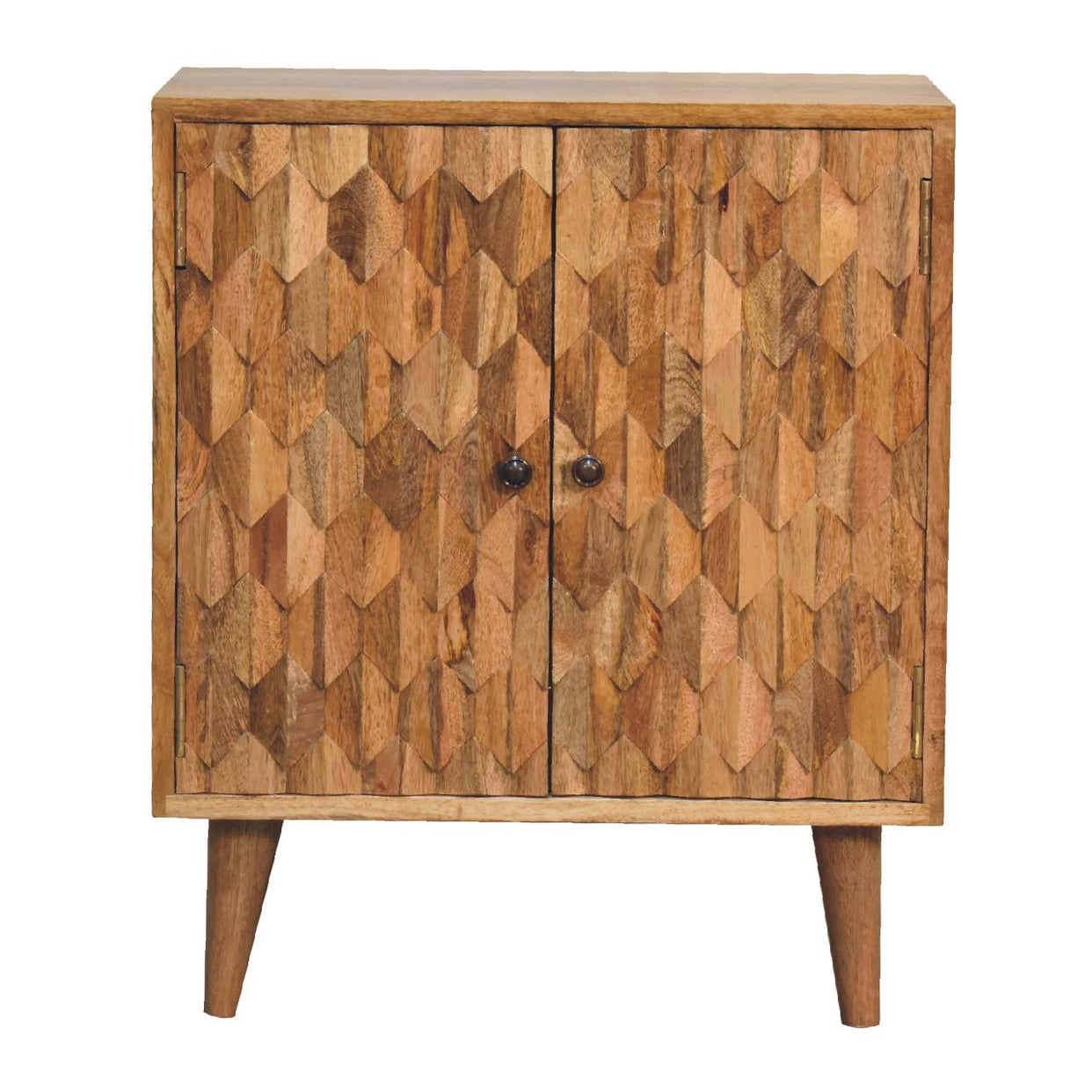 Small Pineapple Carved Mango Wood Cabinet from Artisan Furniture - IN3336