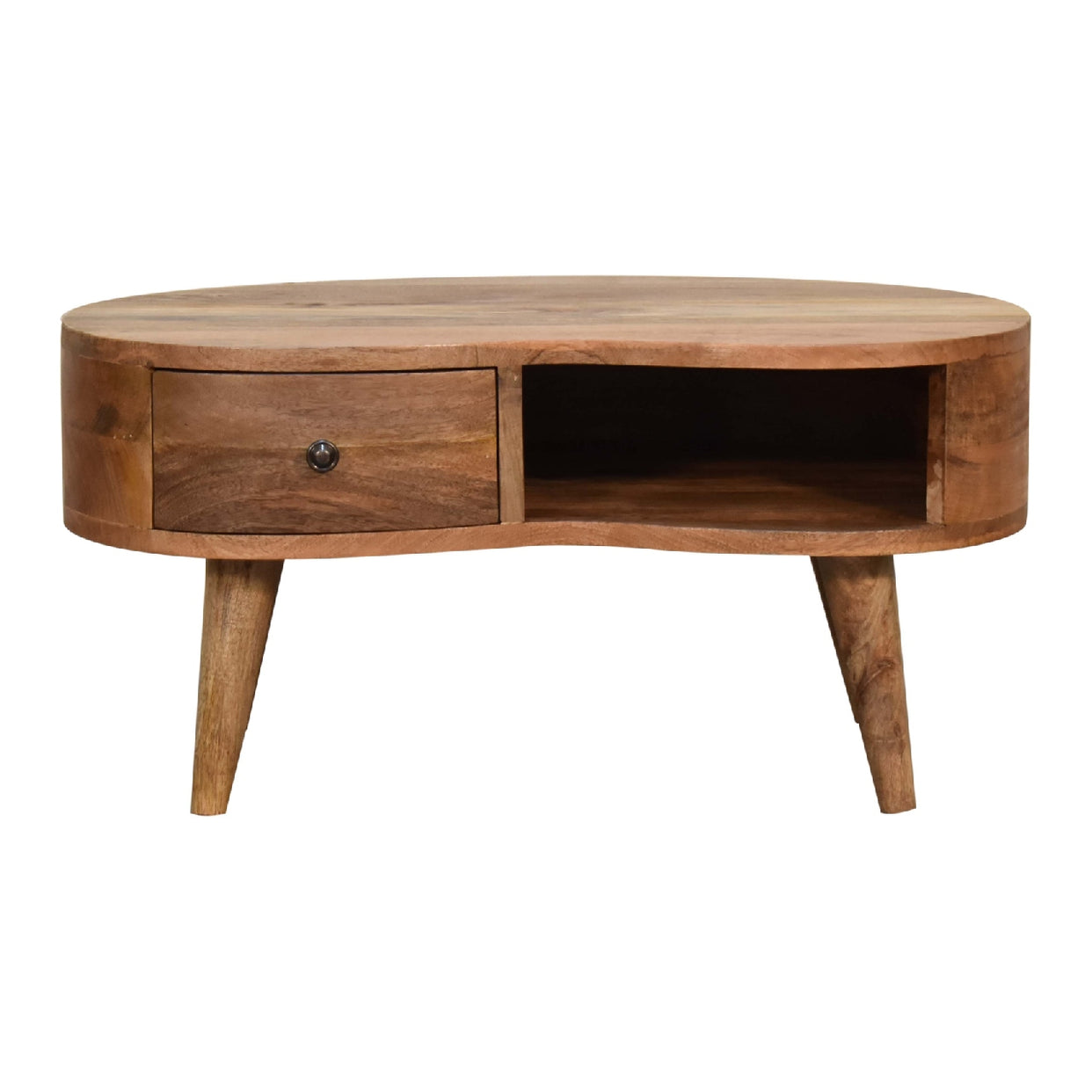 Small Wave Mango Wood Coffee Table Oak-Ish from Artisan Furniture - IN3339