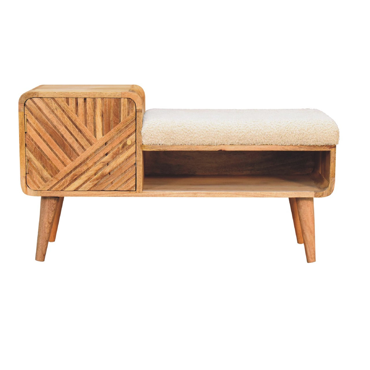 Boucle Carved Mango Wood Telephone Table from Artisan Furniture - IN3407