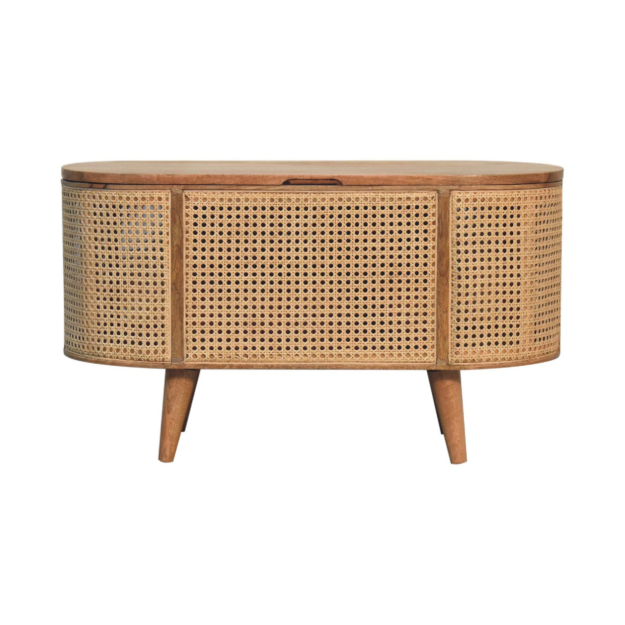 Larrisa Mango Wood Rounded Lid Up Blanket Box from Artisan Furniture - IN3541