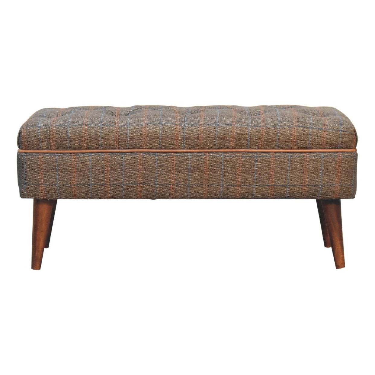 Multi-Tweed Mango Wood Bench With Bufallo Piping from Artisan Furniture - IN3558