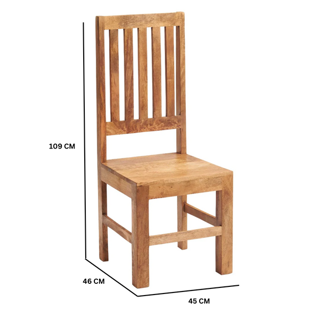 Toko Light Mango 4Ft Dining Set With Wooden Chairs For Indian Hub-IH-LD100