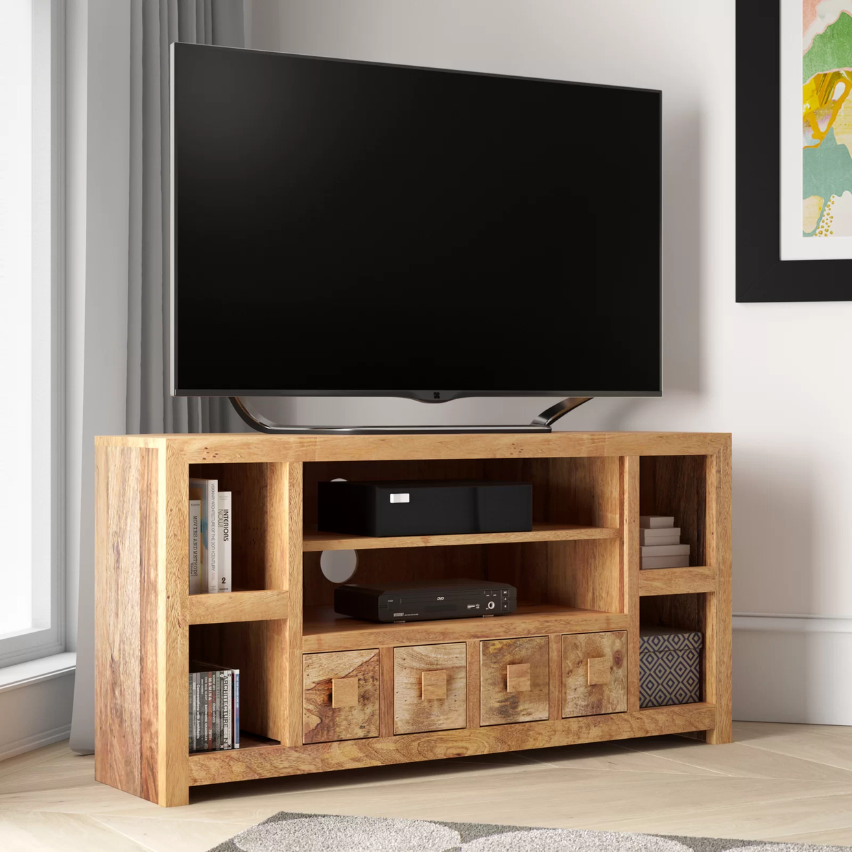 Toko Light Mango Corner Tv Unit  For Indian Hub-IH-LM10