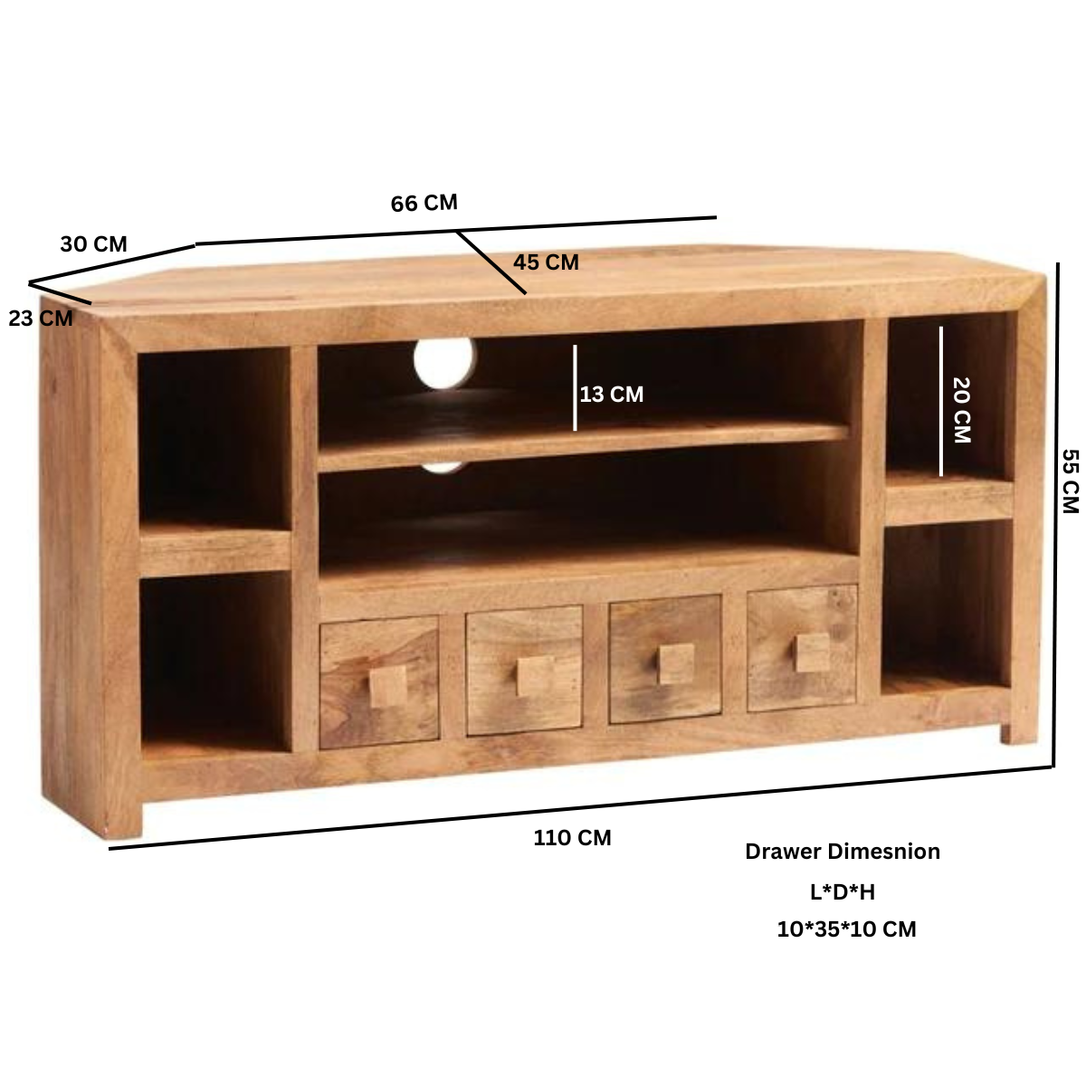 Toko Light Mango Corner Tv Unit  For Indian Hub-IH-LM10
