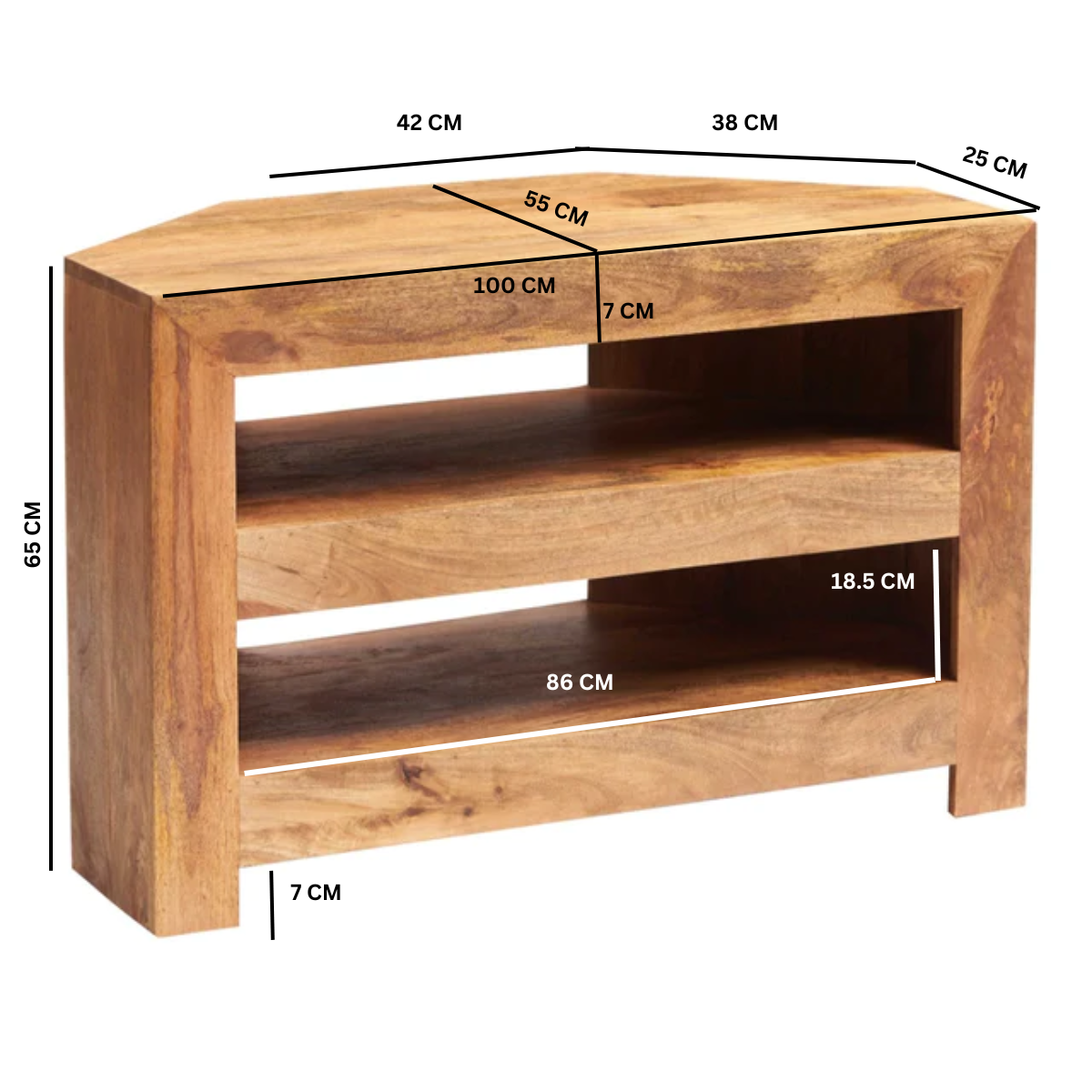 Toko Light Mango Corner Tv Unit  For Indian Hub-IH-LM26