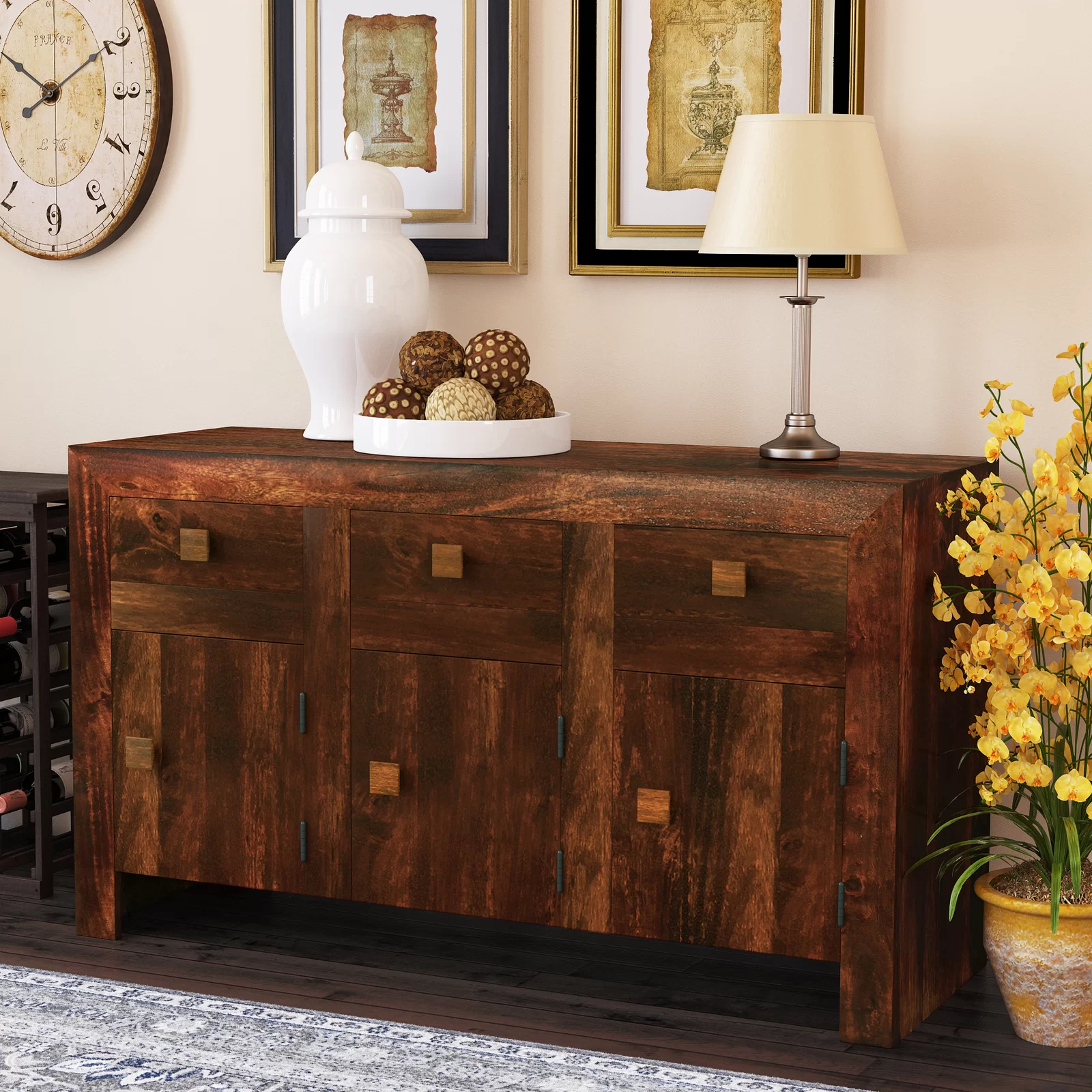 Toko Dark Mango Large Sideboard  For Indian Hub-IH-MB05