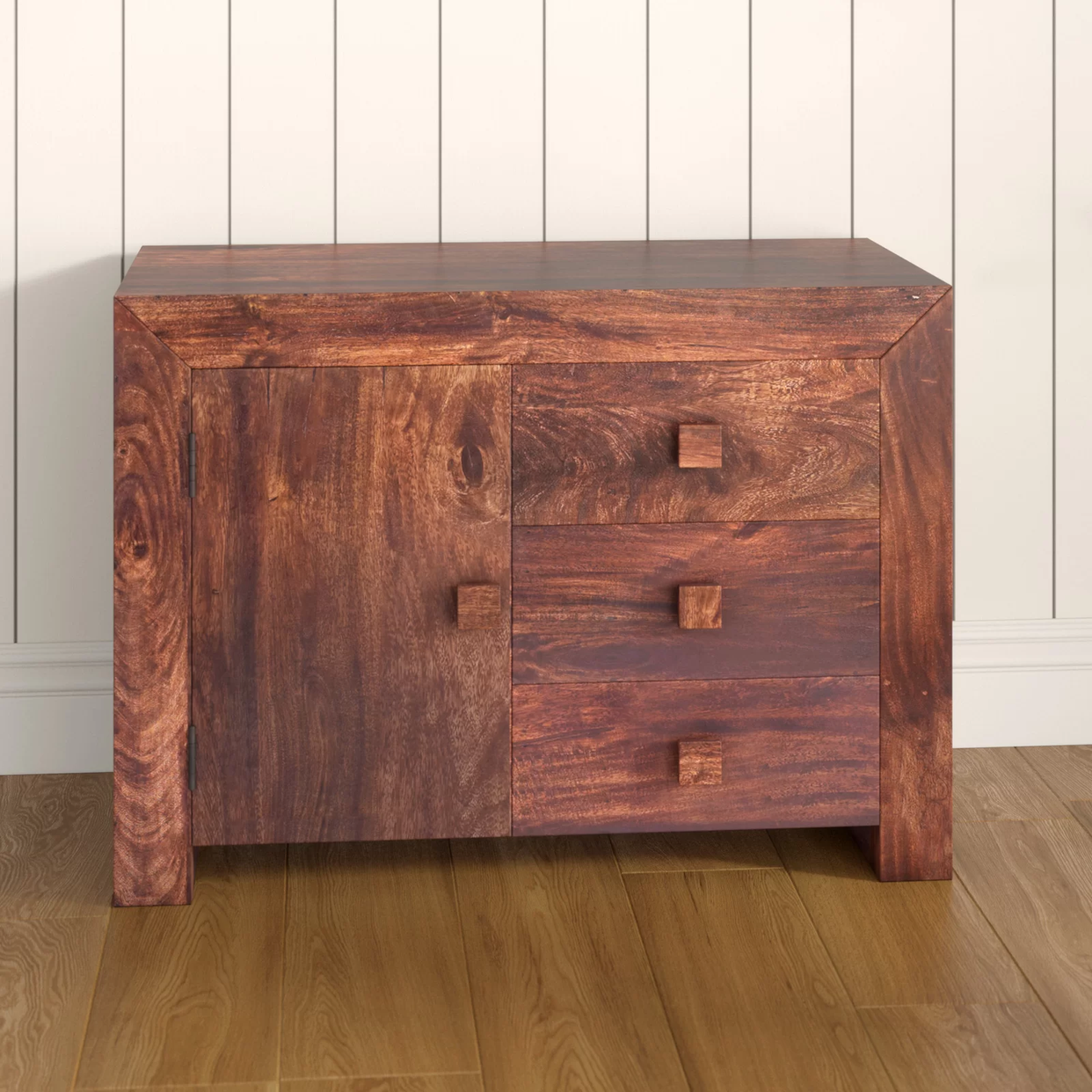 Toko Dark Mango 3 Drawer Sideboard  For Indian Hub-IH-MB15