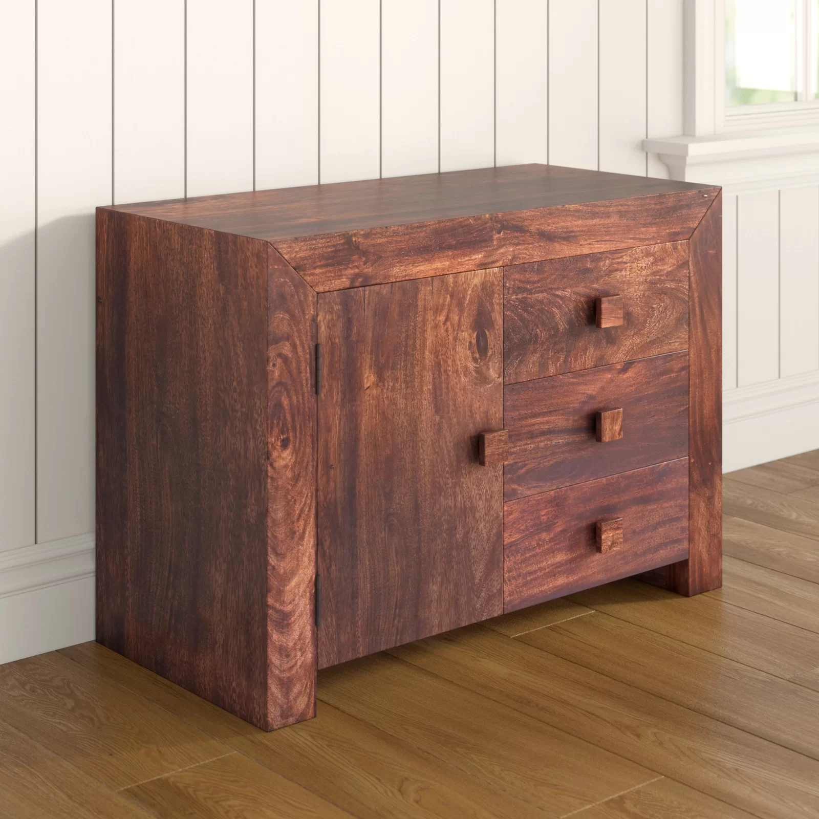 Toko Dark Mango 3 Drawer Sideboard  For Indian Hub-IH-MB15